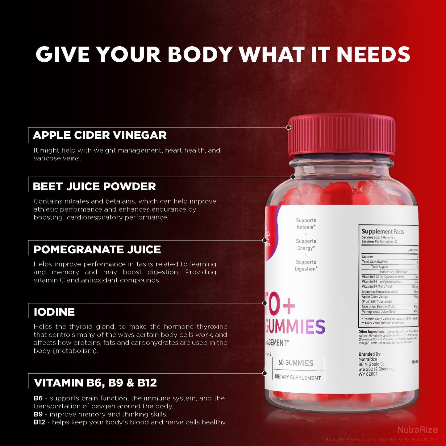 NutraRize ActivLife Keto ACV Gummies 300 Gummies