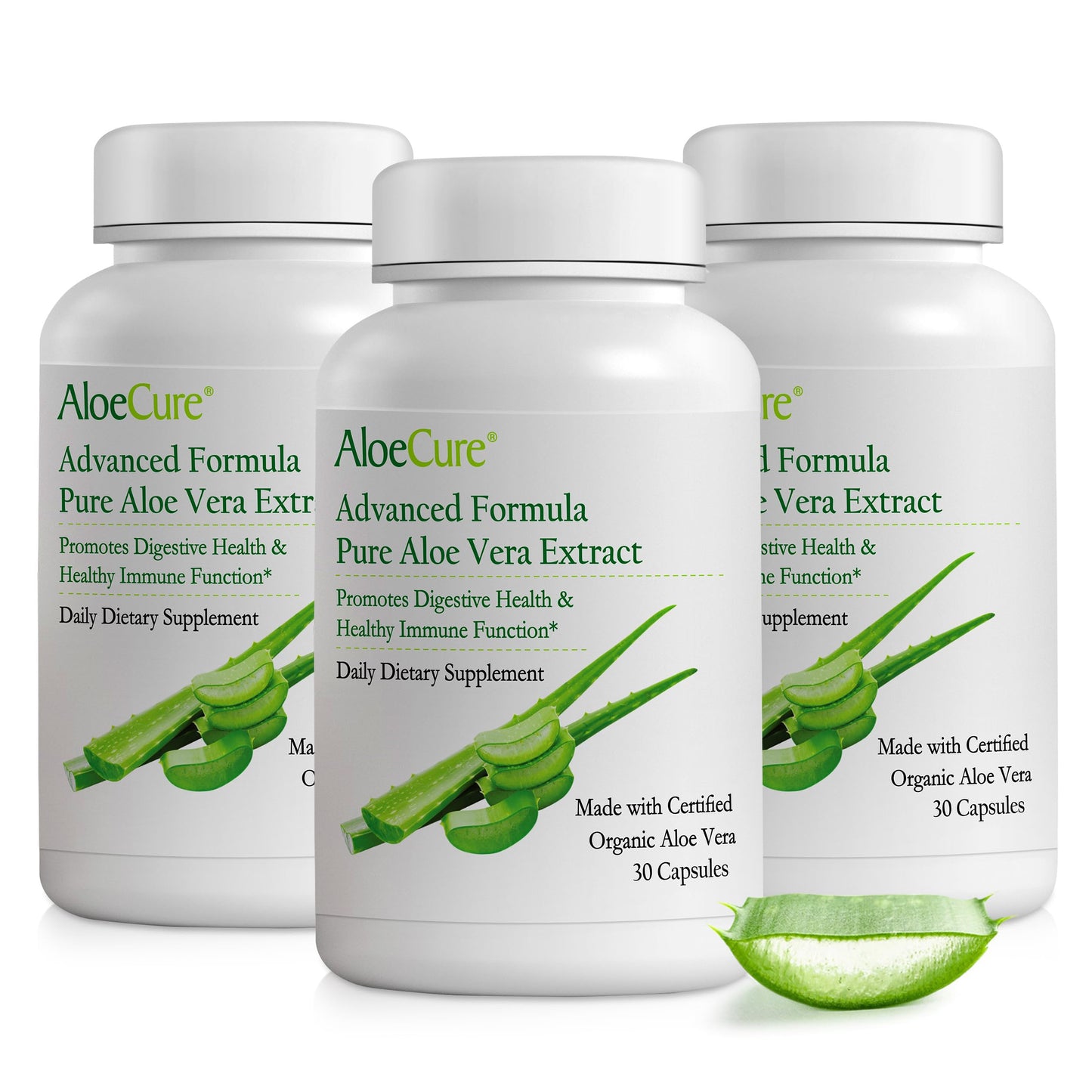 AloeCure Aloe Vera Capsules 3 Bottles