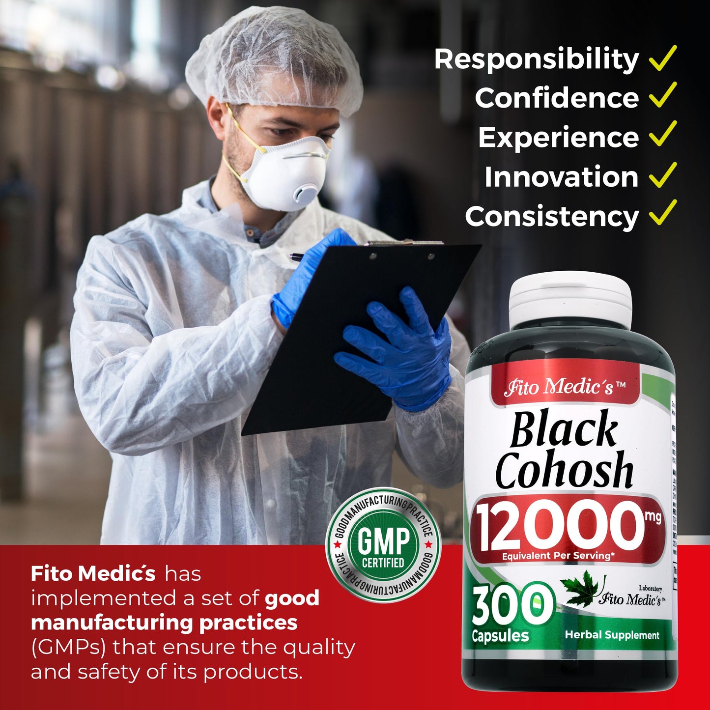 FITO MEDIC'S Black Cohosh Capsule, 300 Capsules