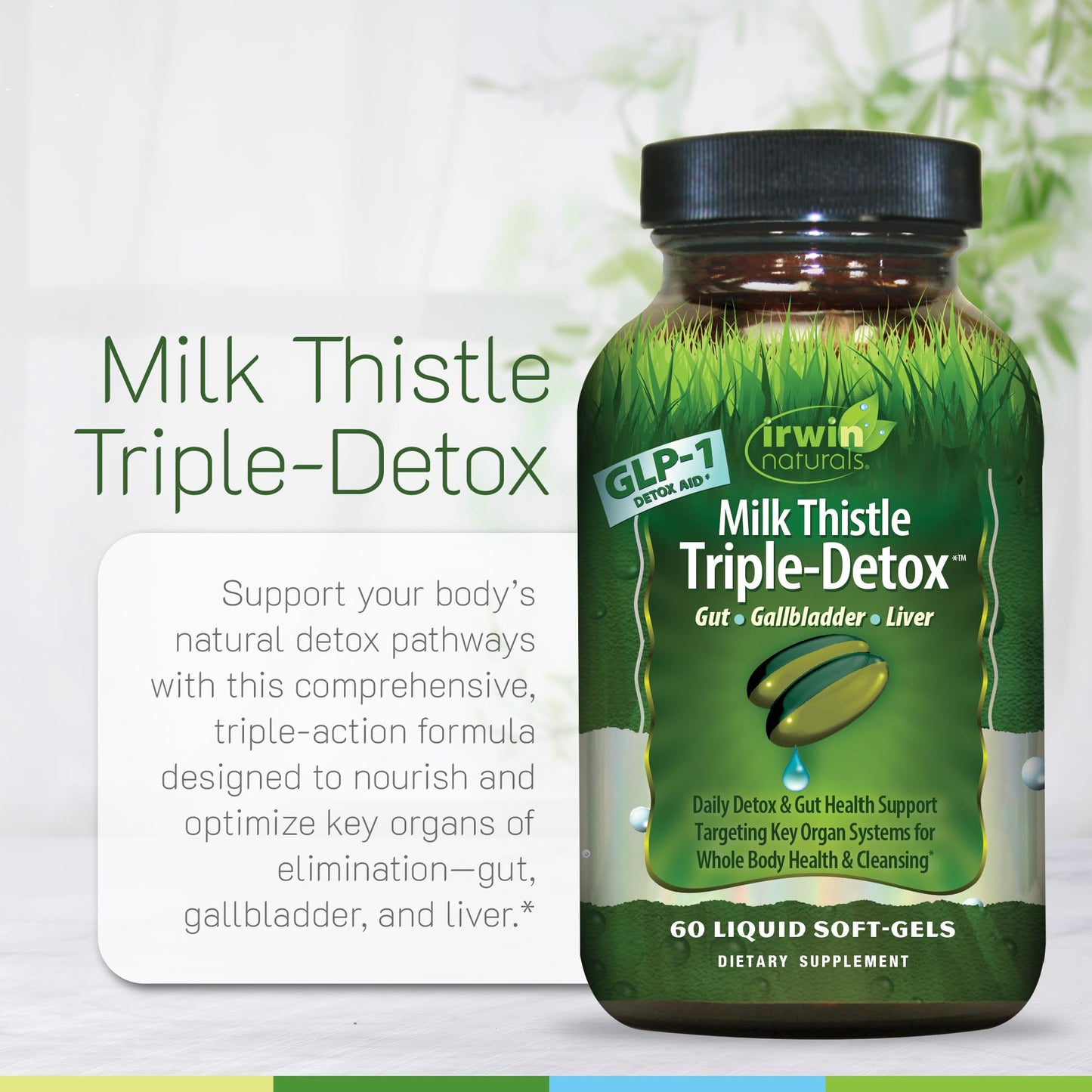 Irwin Naturals Milk Thistle Triple-Detox Liver Softgels 60 Count