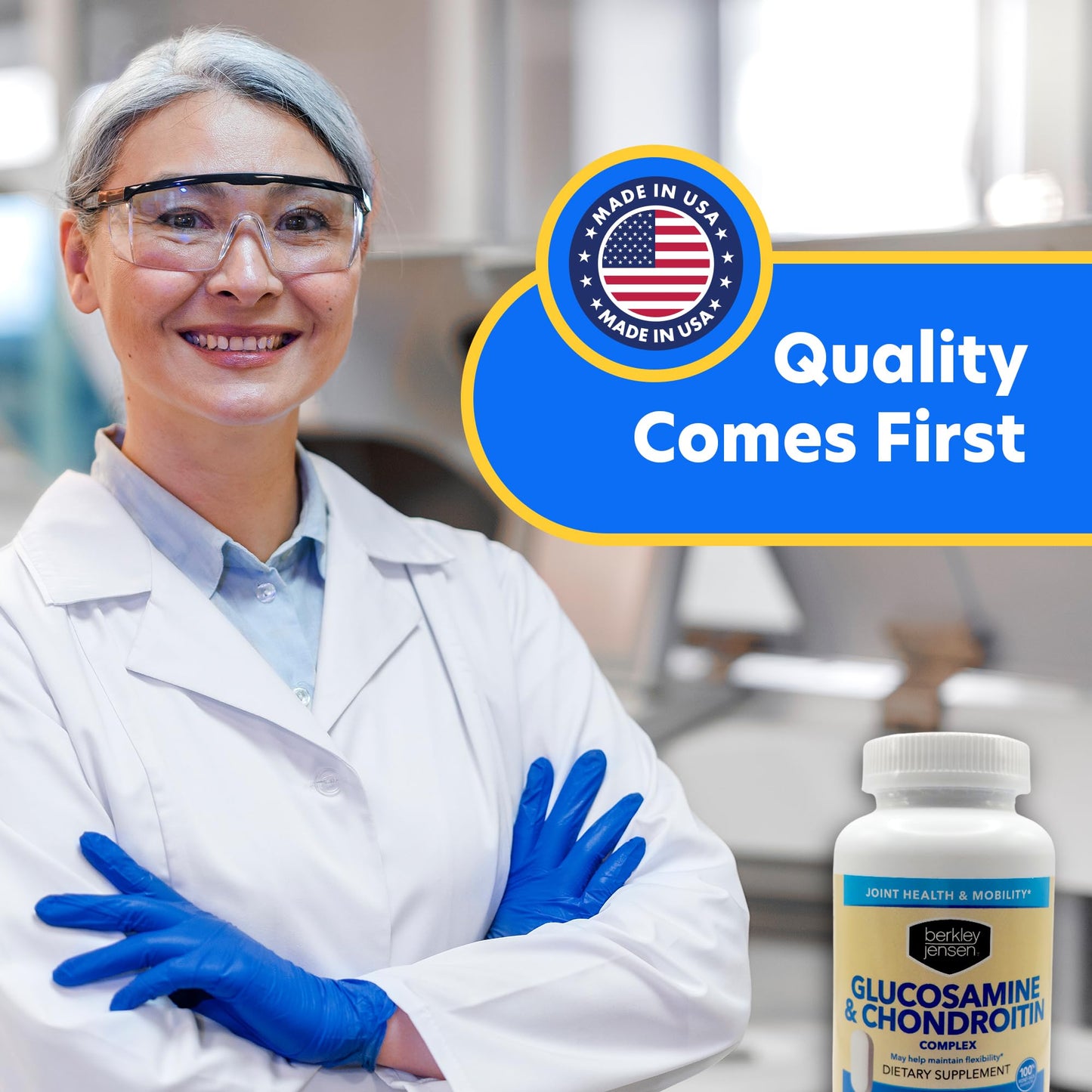 Berkley Jensen Glucosamine Chondroitin MSM Boswellia Complex Caplets, 200 Count