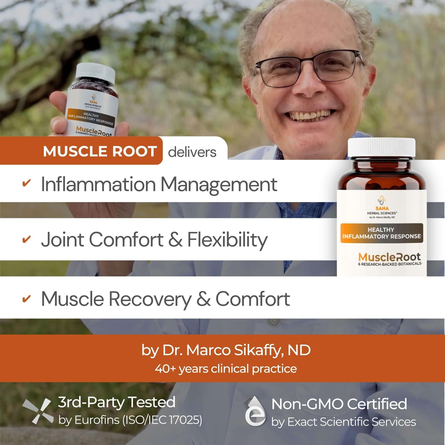 Sana Herbal Sciences Inflammation Relief Supplement for Muscle, Joint & Tissue 60 Capsules