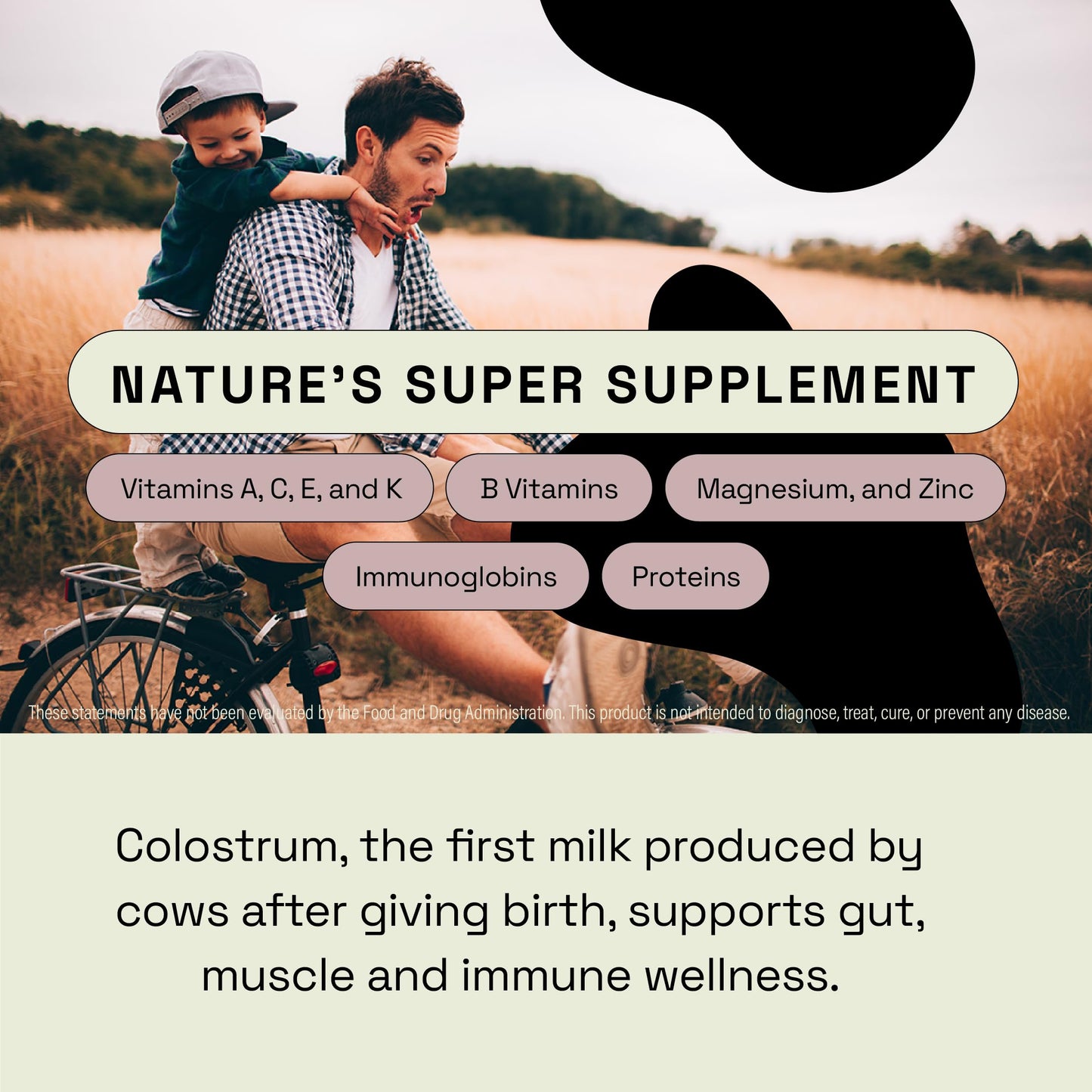 MOOVE Bovine Colostrum Powder Vanilla Bean Flavor, 4.23 Ounce