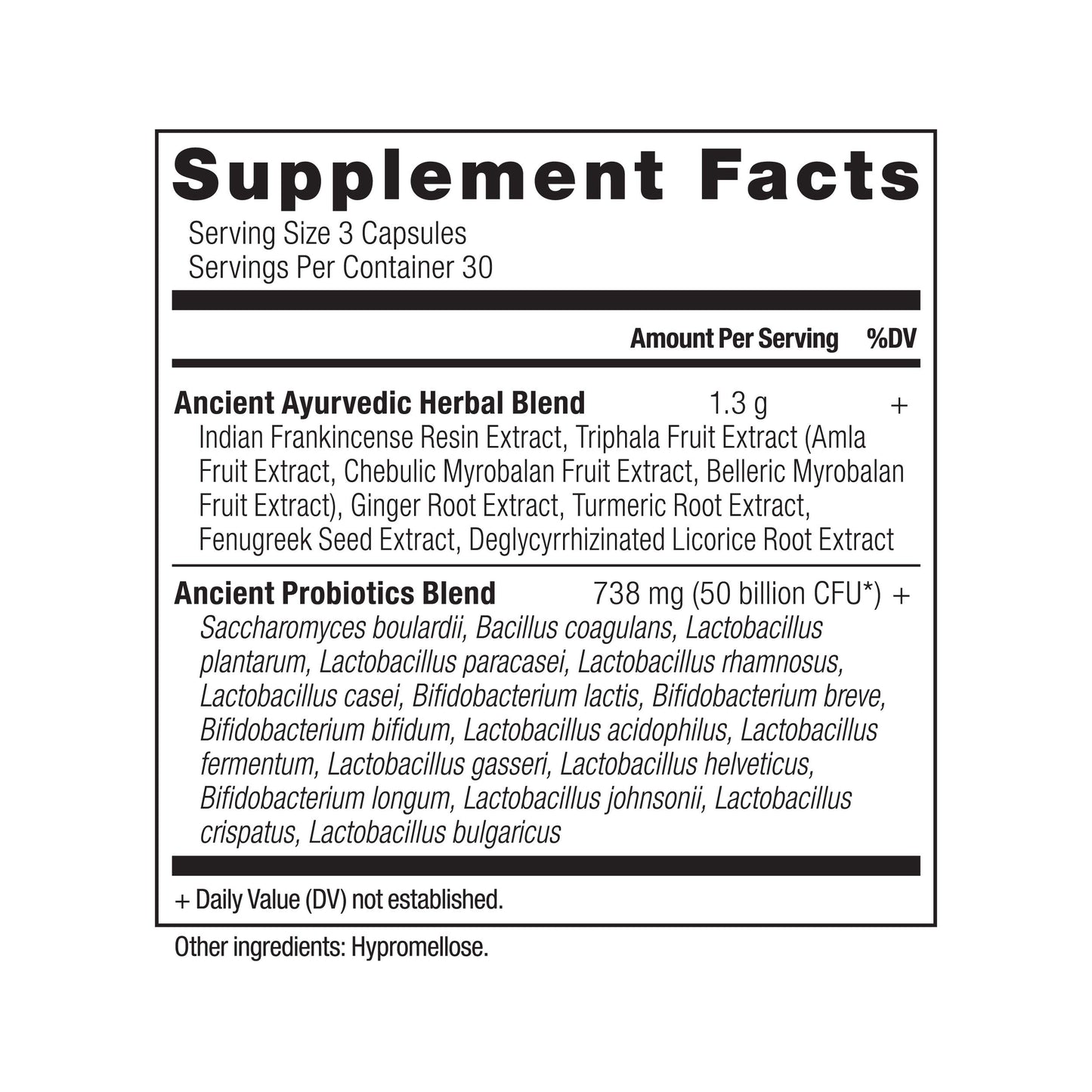Ancient Nutrition Probiotics Gut Restore Capsule with Ginger and Fenugreek, 90 Count