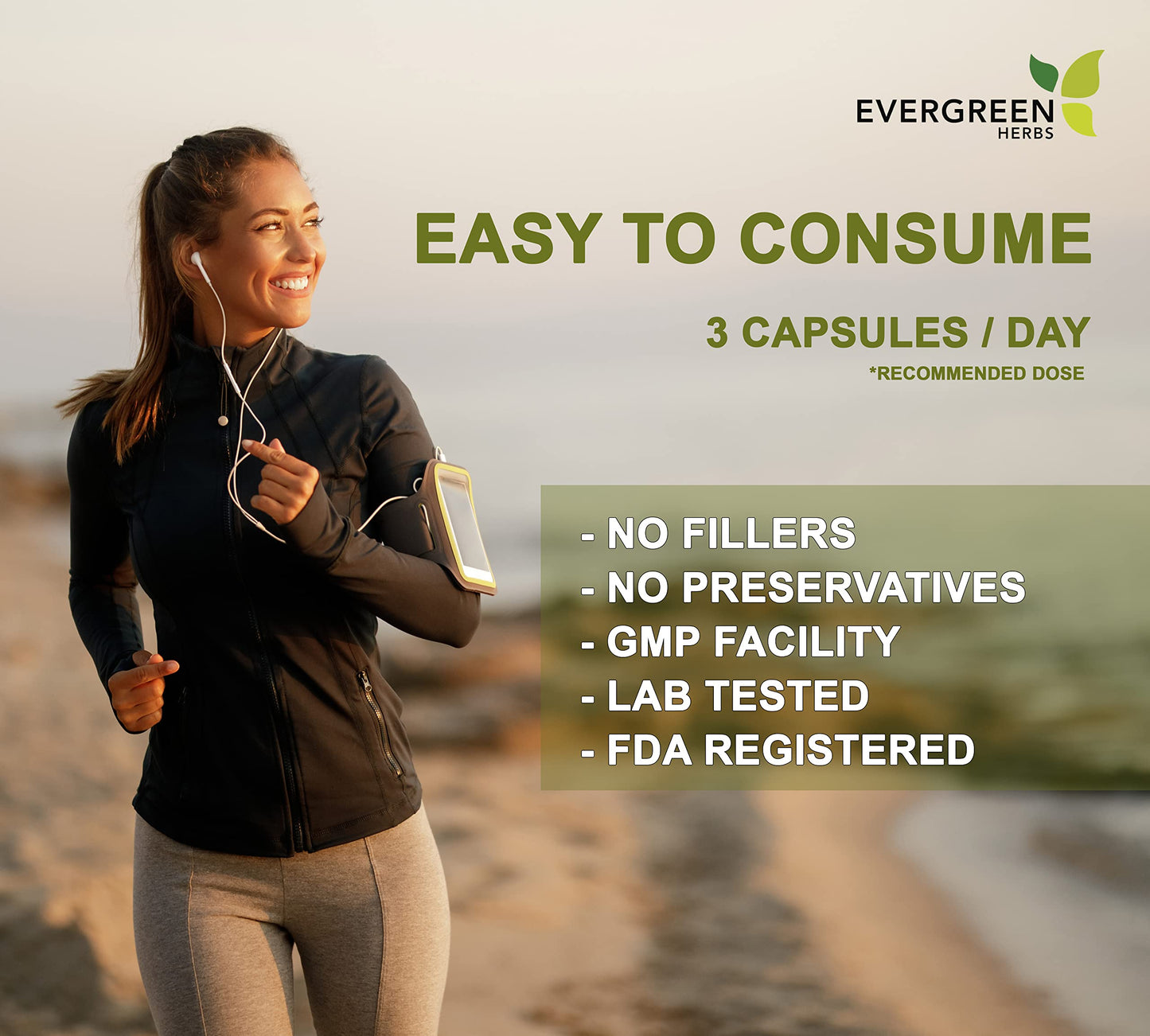 Evergreen Herbs Pasiflora (Passion Flower) Capsule 90 Capsules