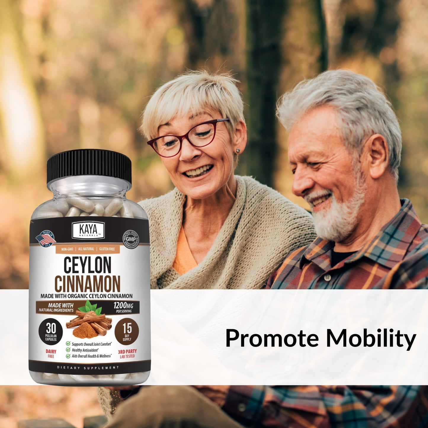 Kaya Naturals Ceylon Cinnamon Supplement Capsule, 30 Capsules