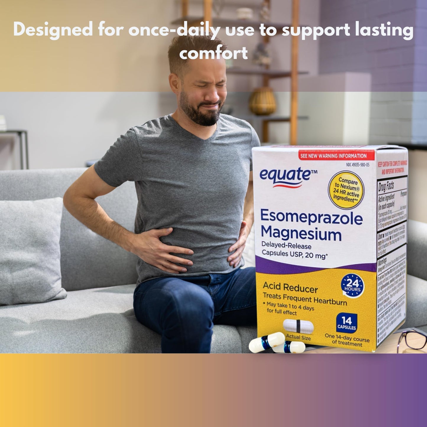 FUSION SHOP STORE Esomeprazole Magnesium 20 mg Delayed Release Capsules, 14 Count