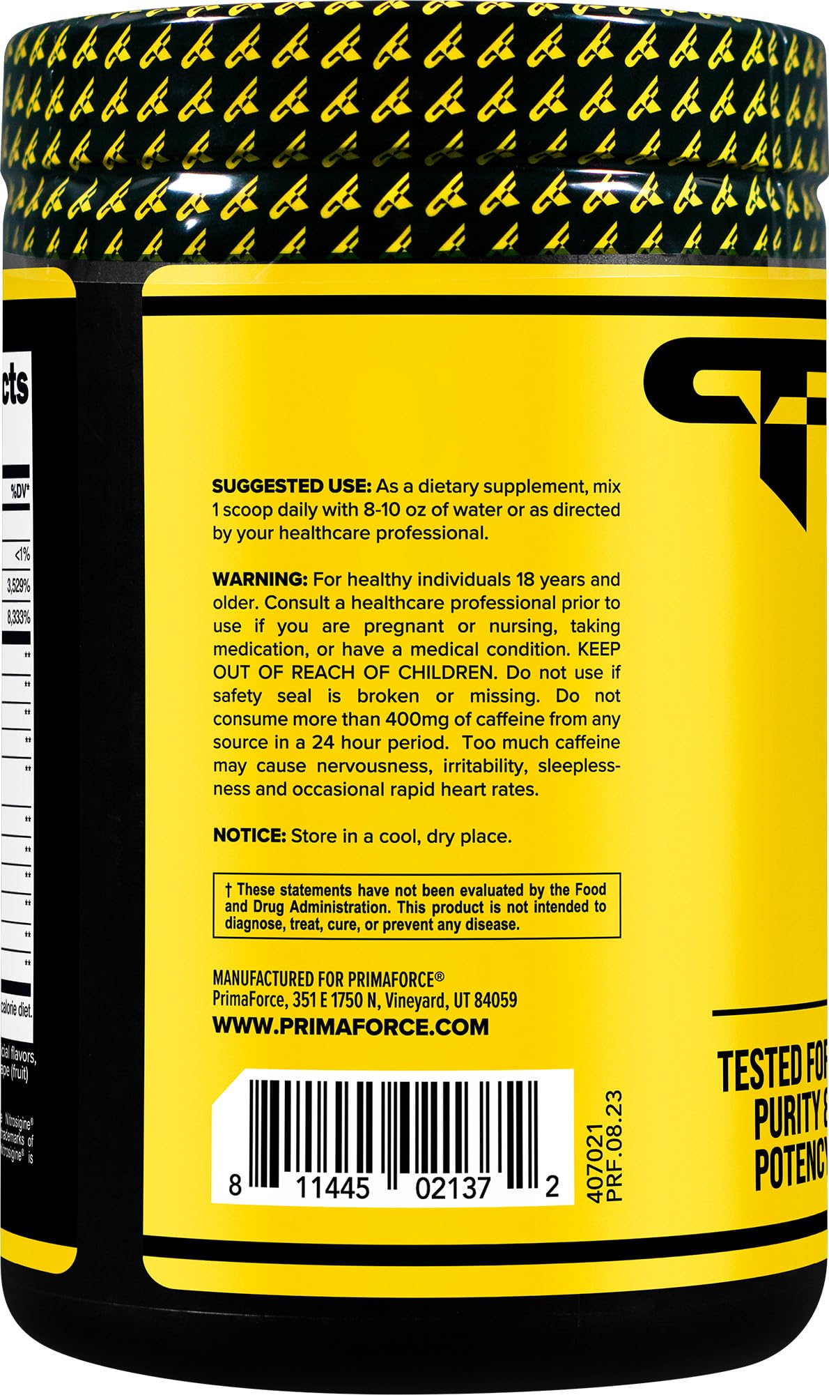 Primaforce Pre-Workout Complex Powder, 15.6 Ounce