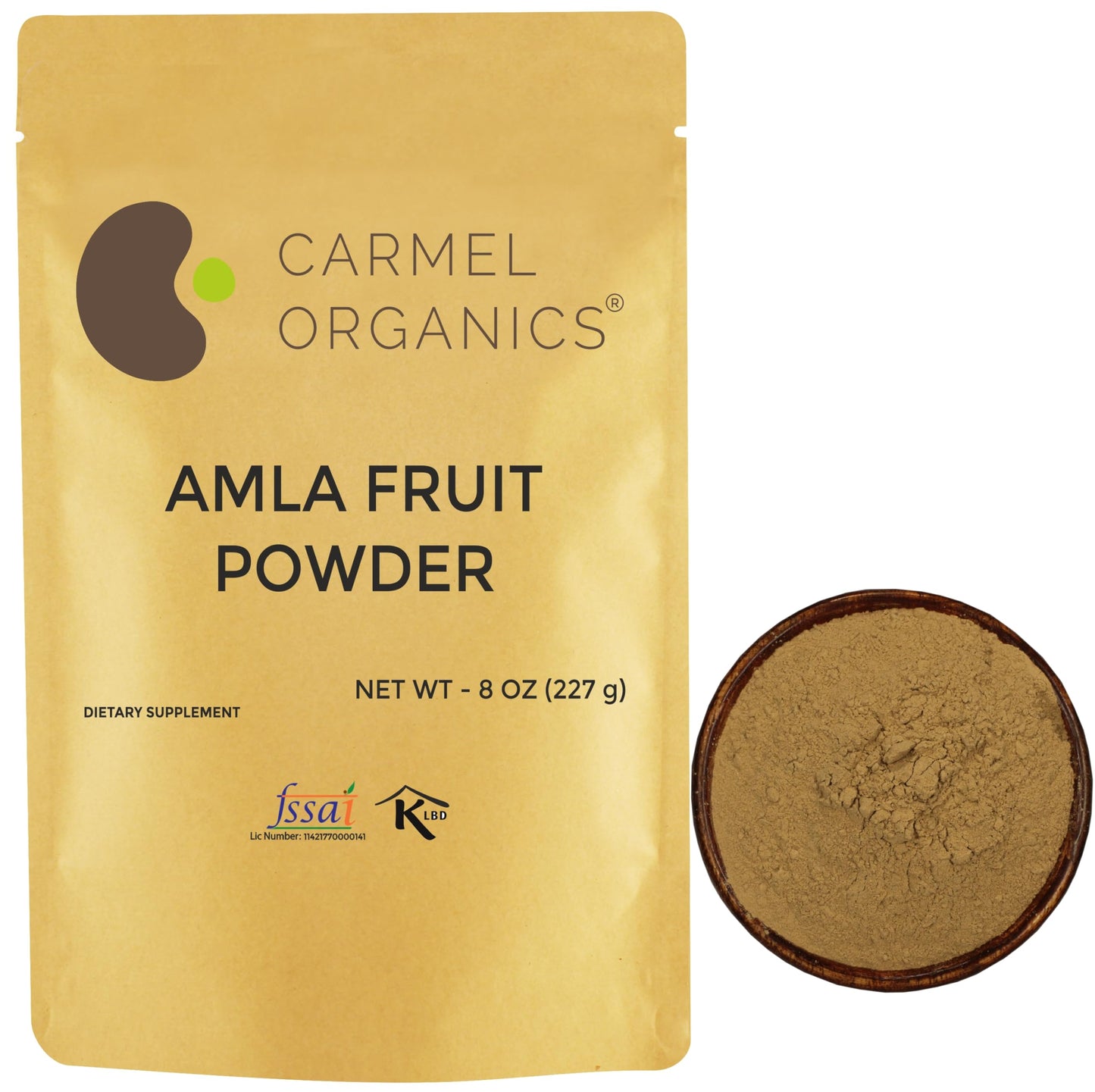 CARMEL ORGANICS Amla/Amlaki Emblica officinalis Fruit Powder, 8 Ounces