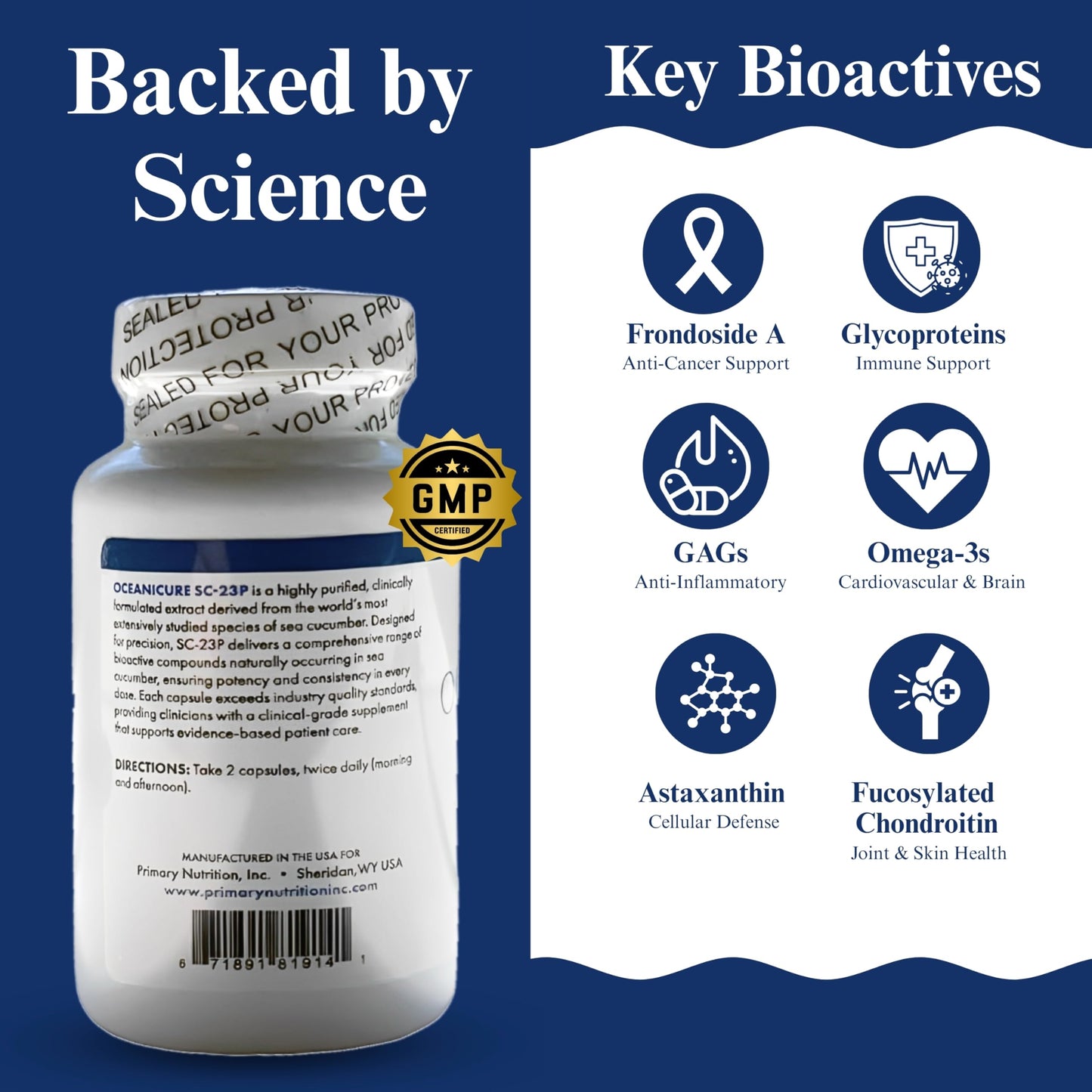 Oceanicure SC-23P Advanced Sea Cucumber Bioactive Extract Capsule, 1 Count