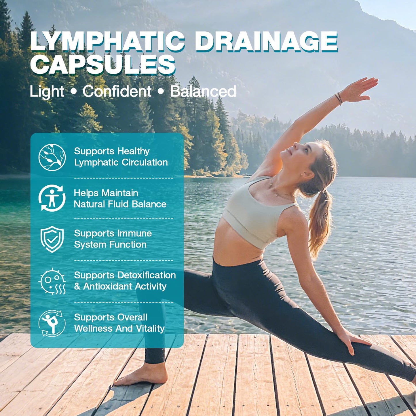 MOSRAY Lymphatic Drainage Capsules, 90 Count