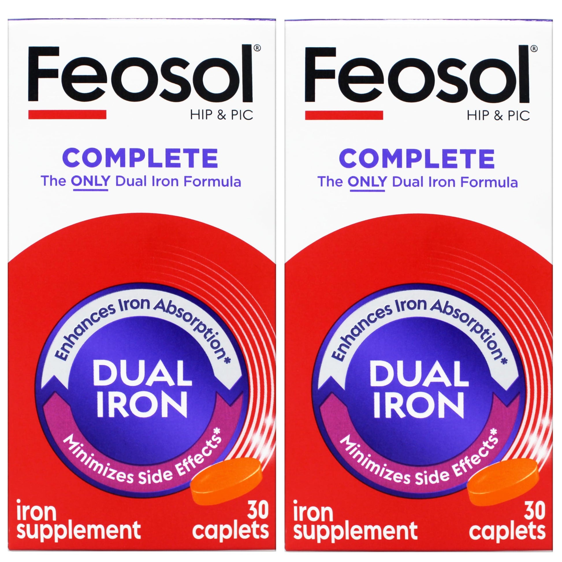 Feosol Bifera Hip & PIC Iron Supplement Complete Capsules 60