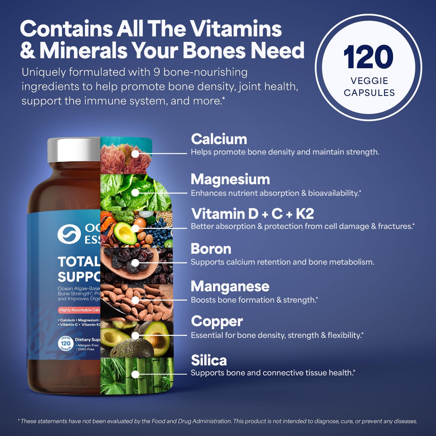 OCEAN ESSENCE Total Bone Support Capsules 120 Capsules