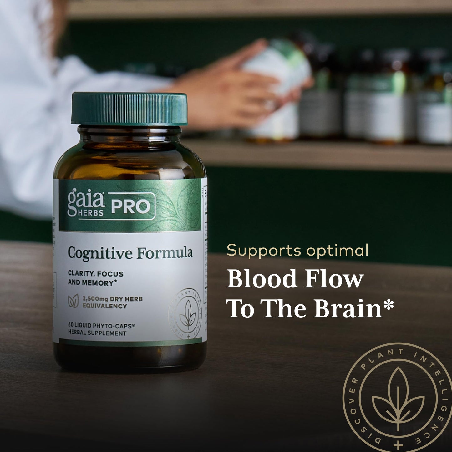 Gaia Herbs PRO Cognitive Formula Capsule, 60 Count