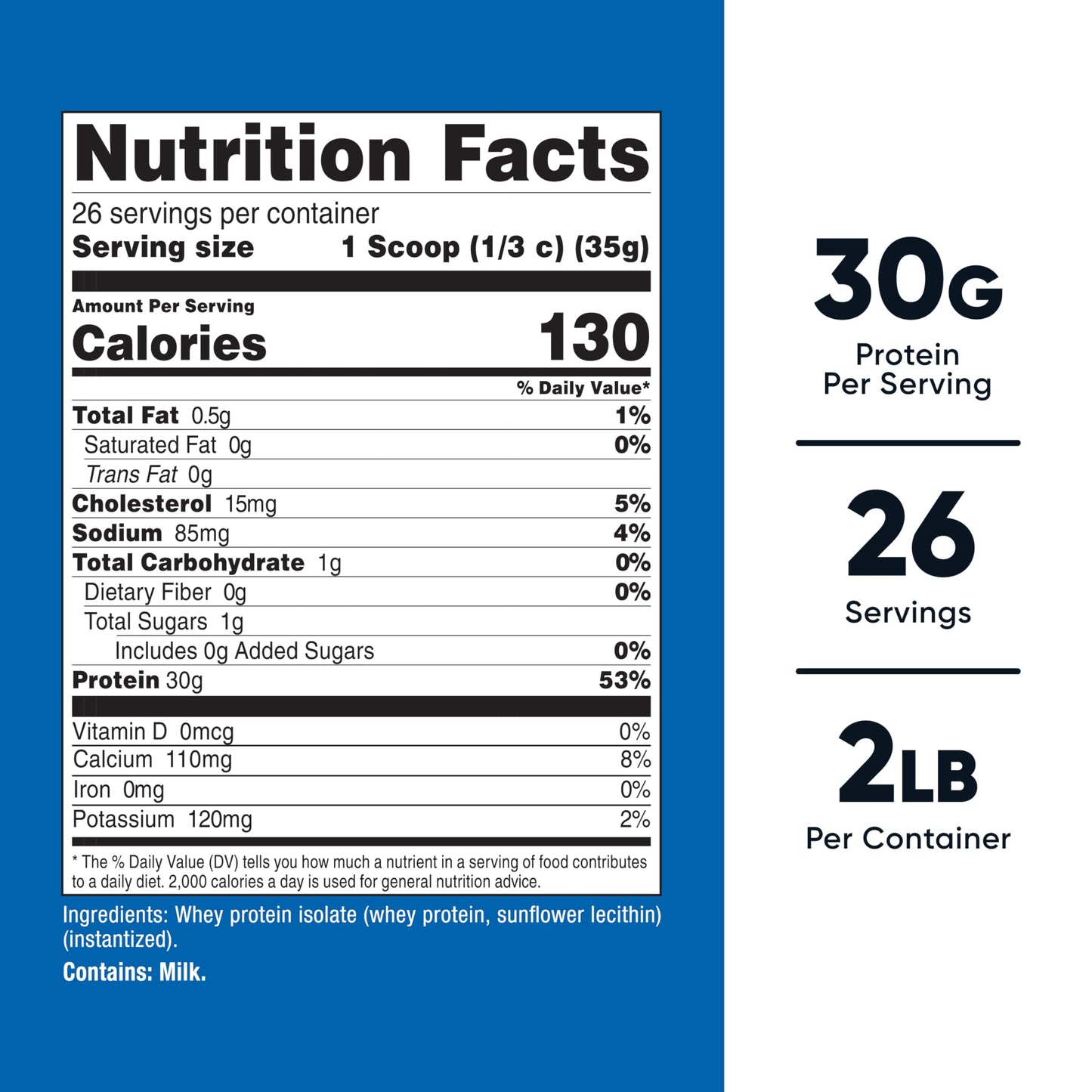 Nutricost Whey Protein Isolate Powder 32 Servings