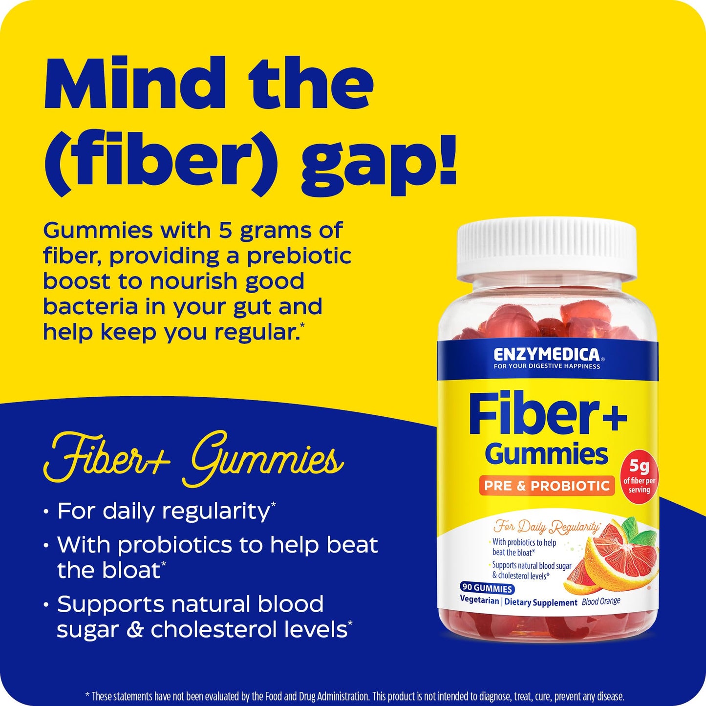 Enzymedica Fiber Gummies Gummy 90 Count