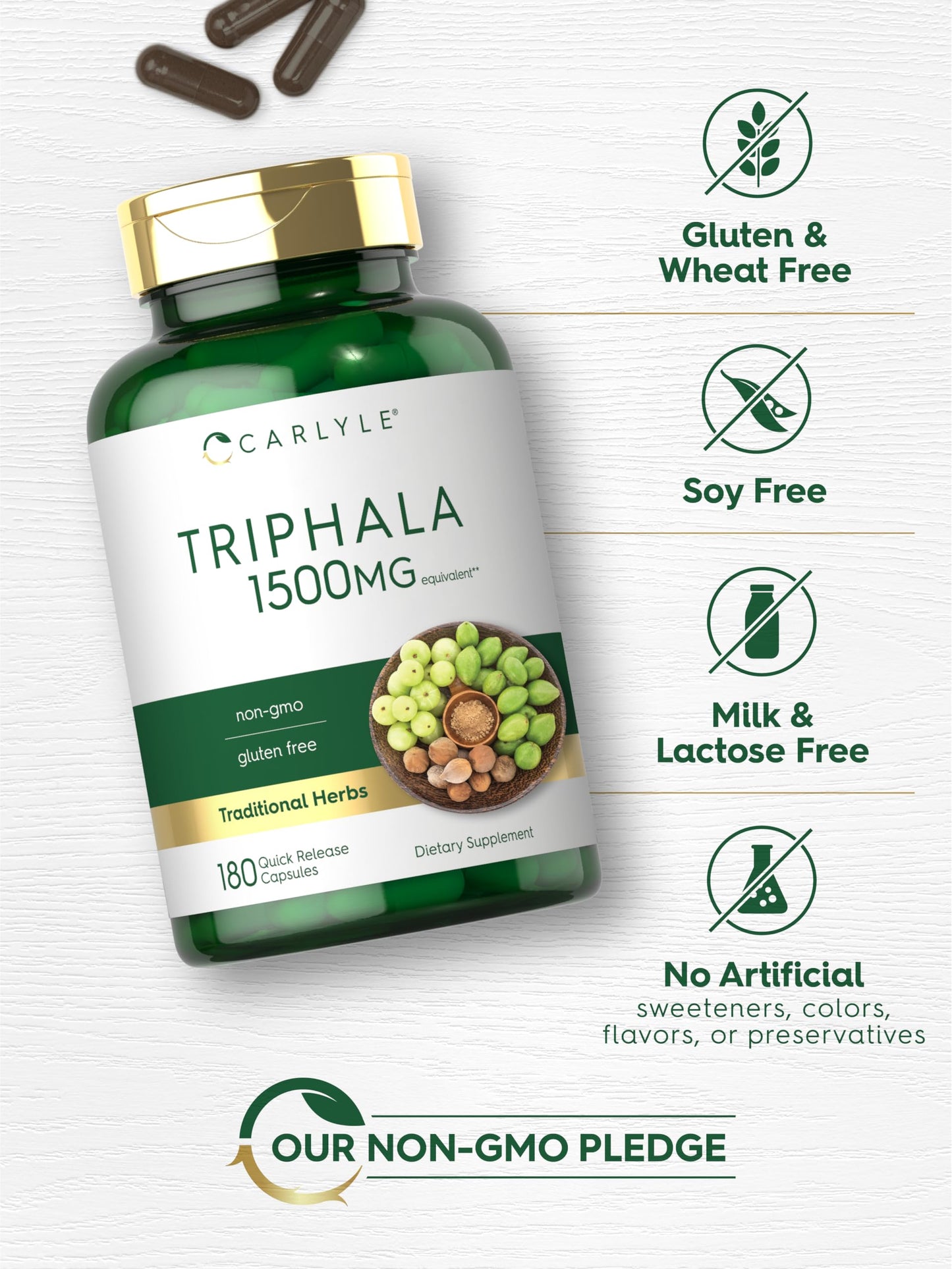 Carlyle Triphala Capsules 180 Count