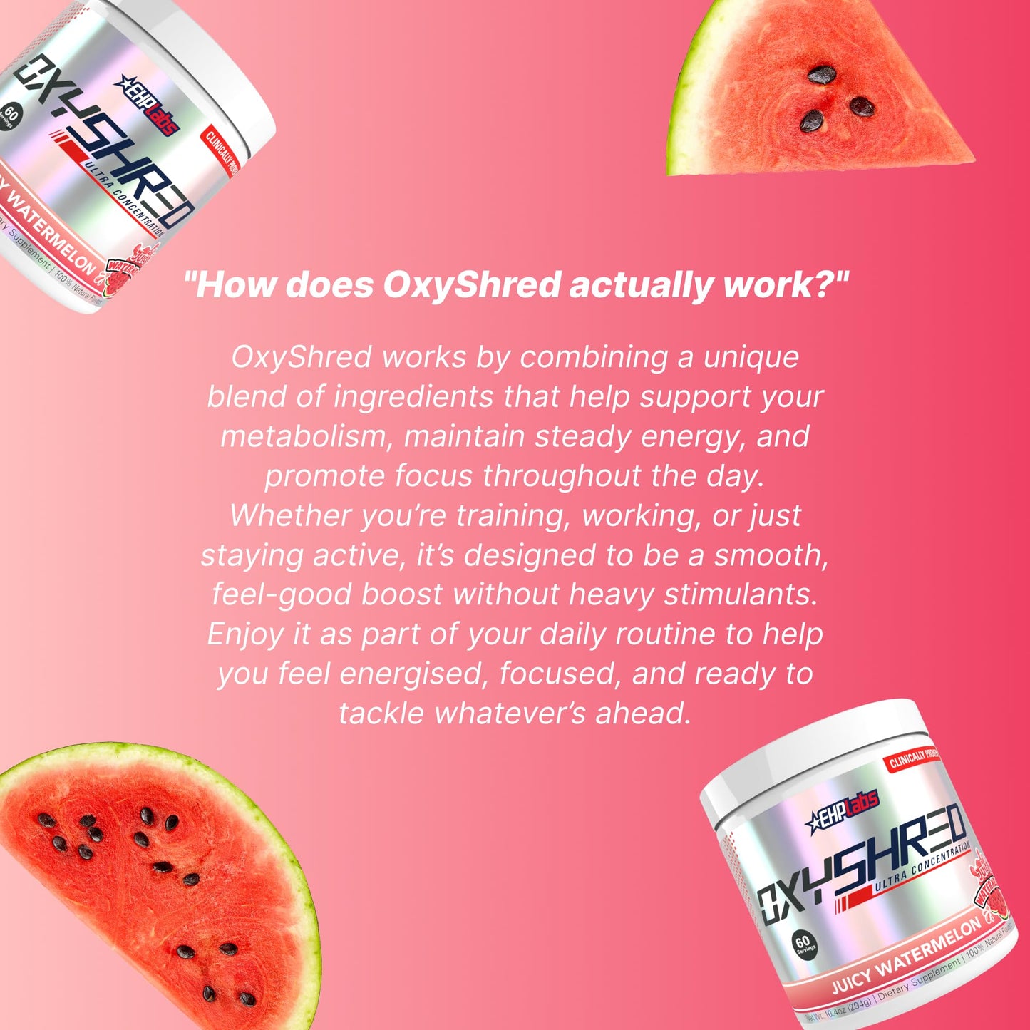 EHP LABS OxyShred Pre Workout Powder 10.4 Ounce