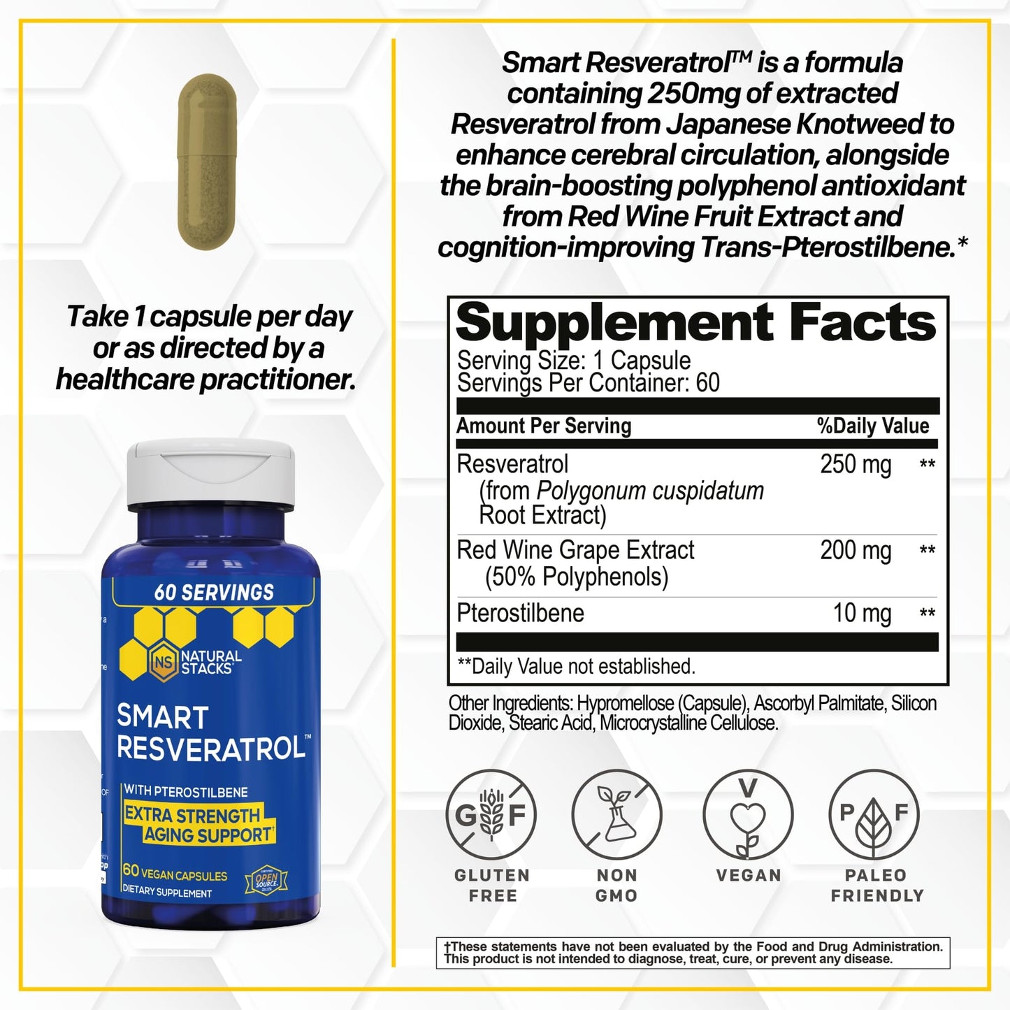 Natural Stacks NeuroLife & Resveratrol Supplement Bundle Capsules 120