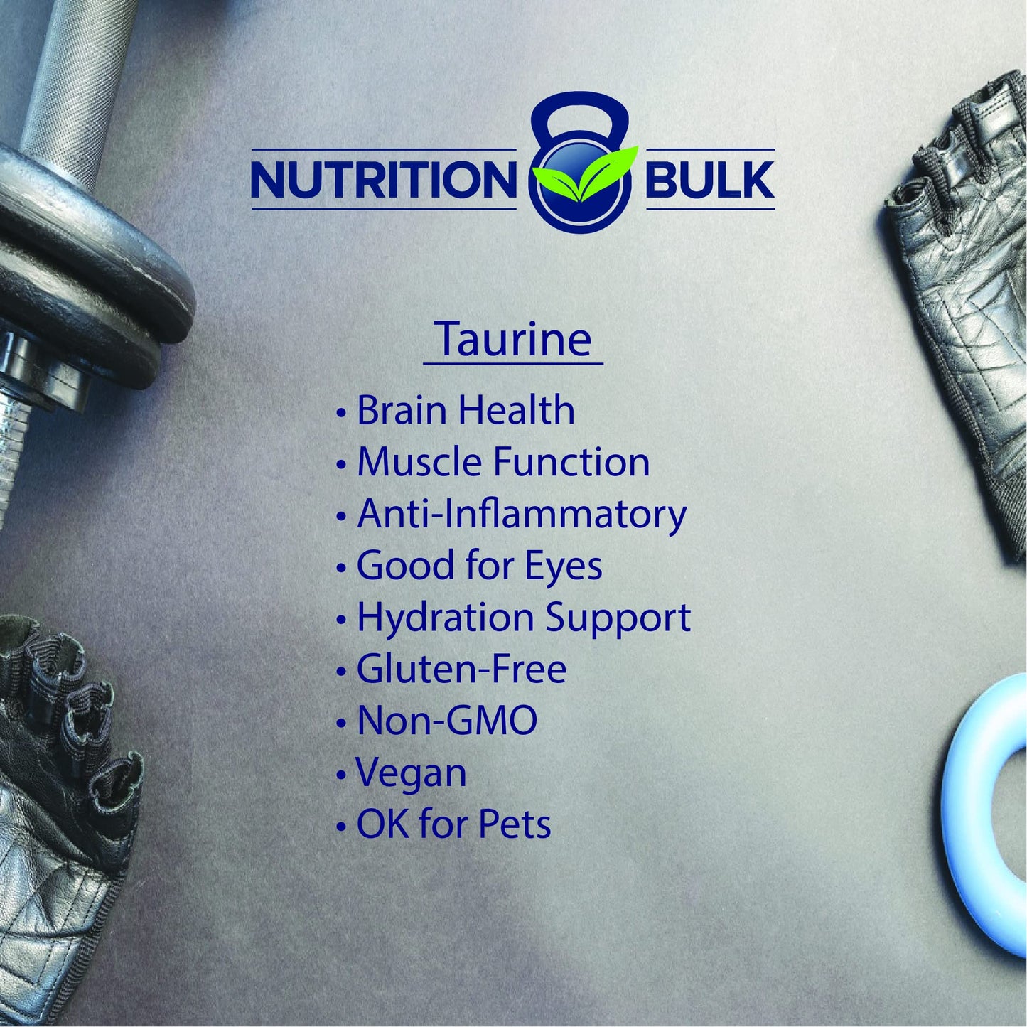 Nutrition Bulk Taurine Powder, 16 oz