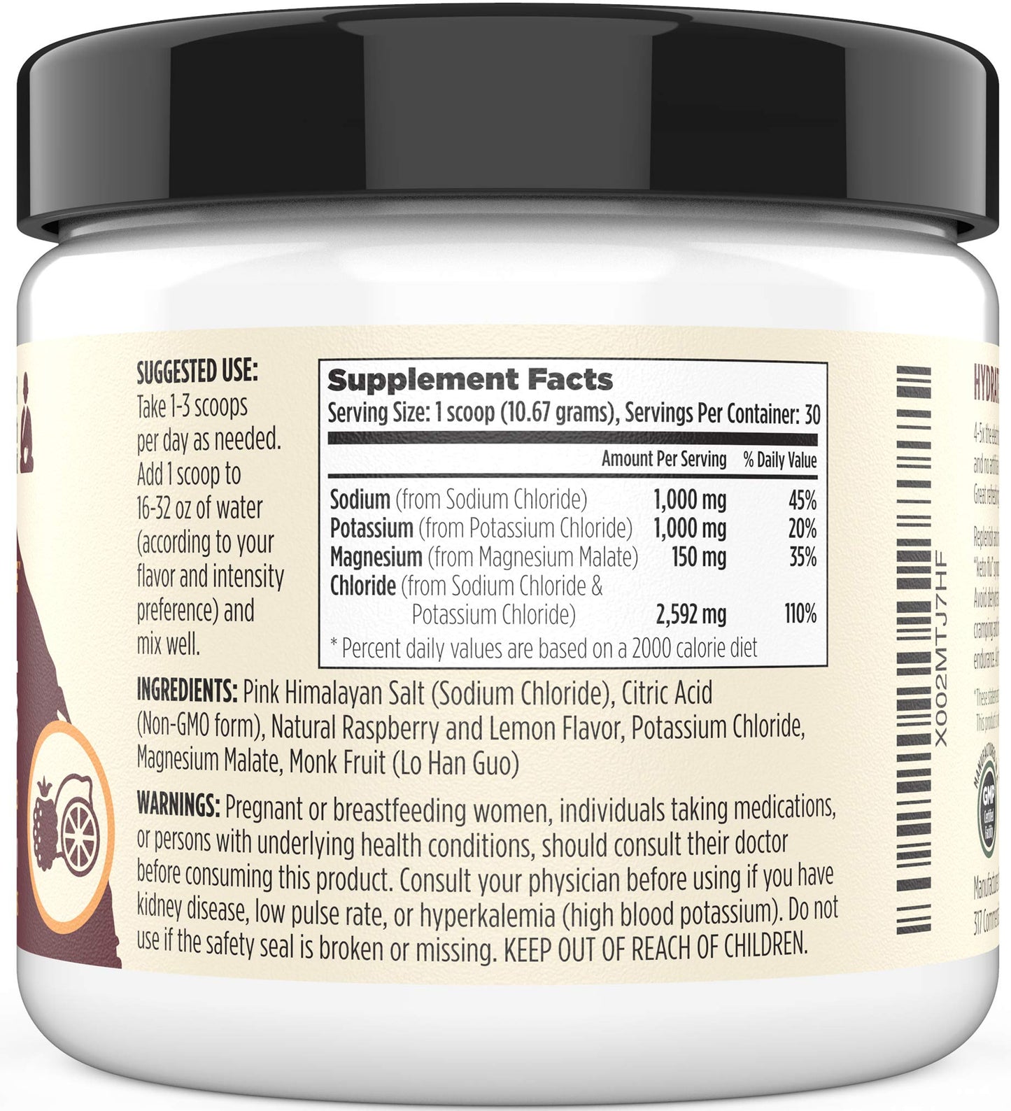 Sacred Eats Keto Electrolyte Powder & Hydration Supplement Natural Raspberry Lemon, 11.5 oz