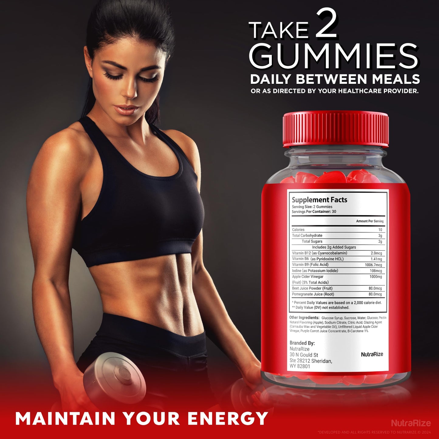 NutraRize Keto ACV Gummies, 120 Gummies