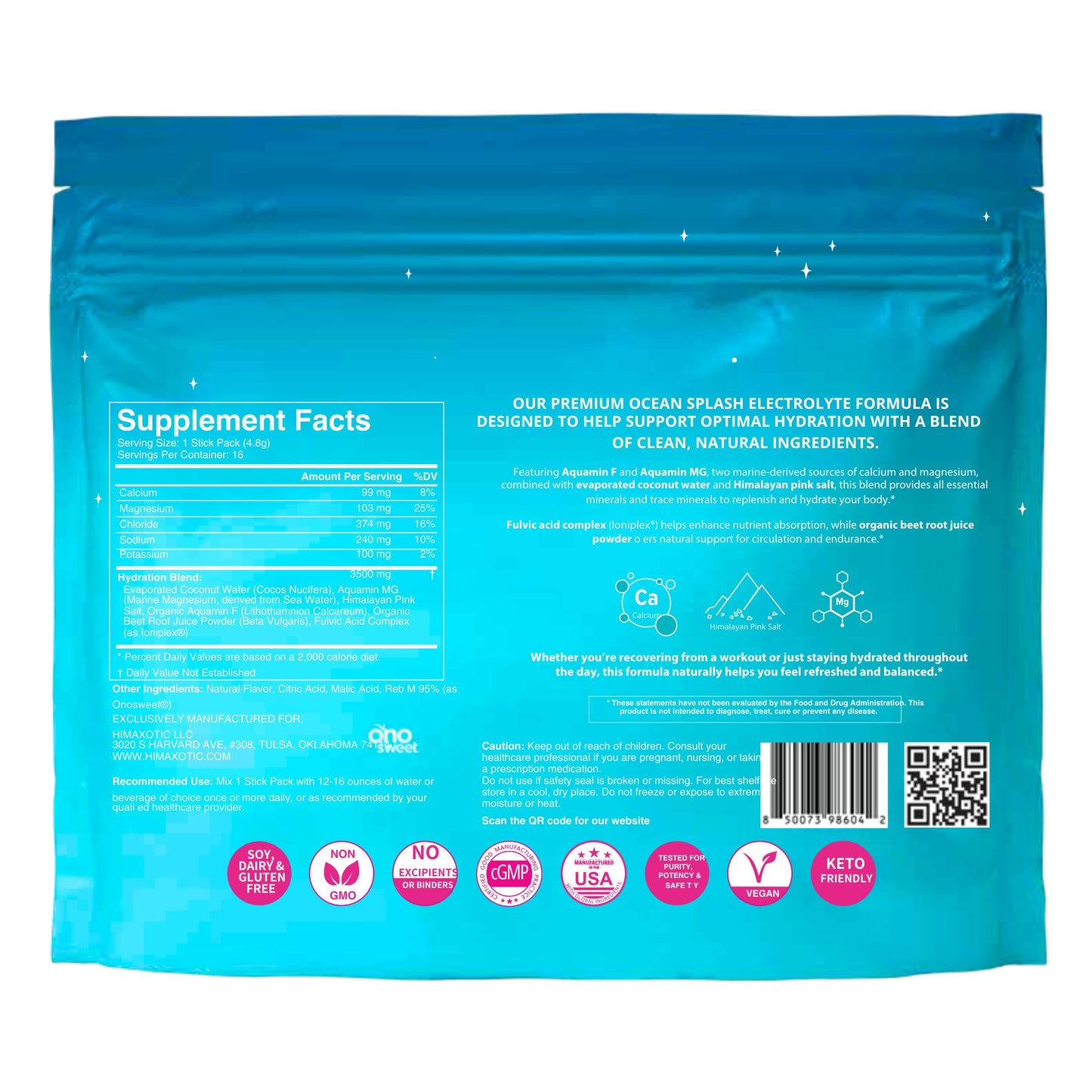 Himaxotic Hydrate Ocean Splash Powder 16 Count