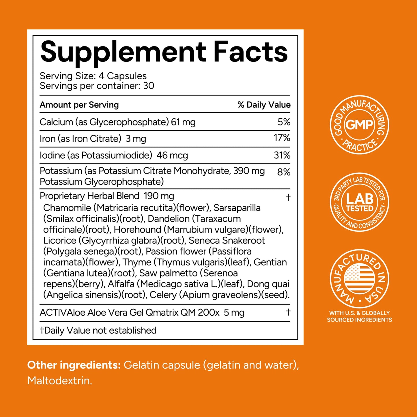 Univera Potassium Mineral Supplement Capsule, 120 Count