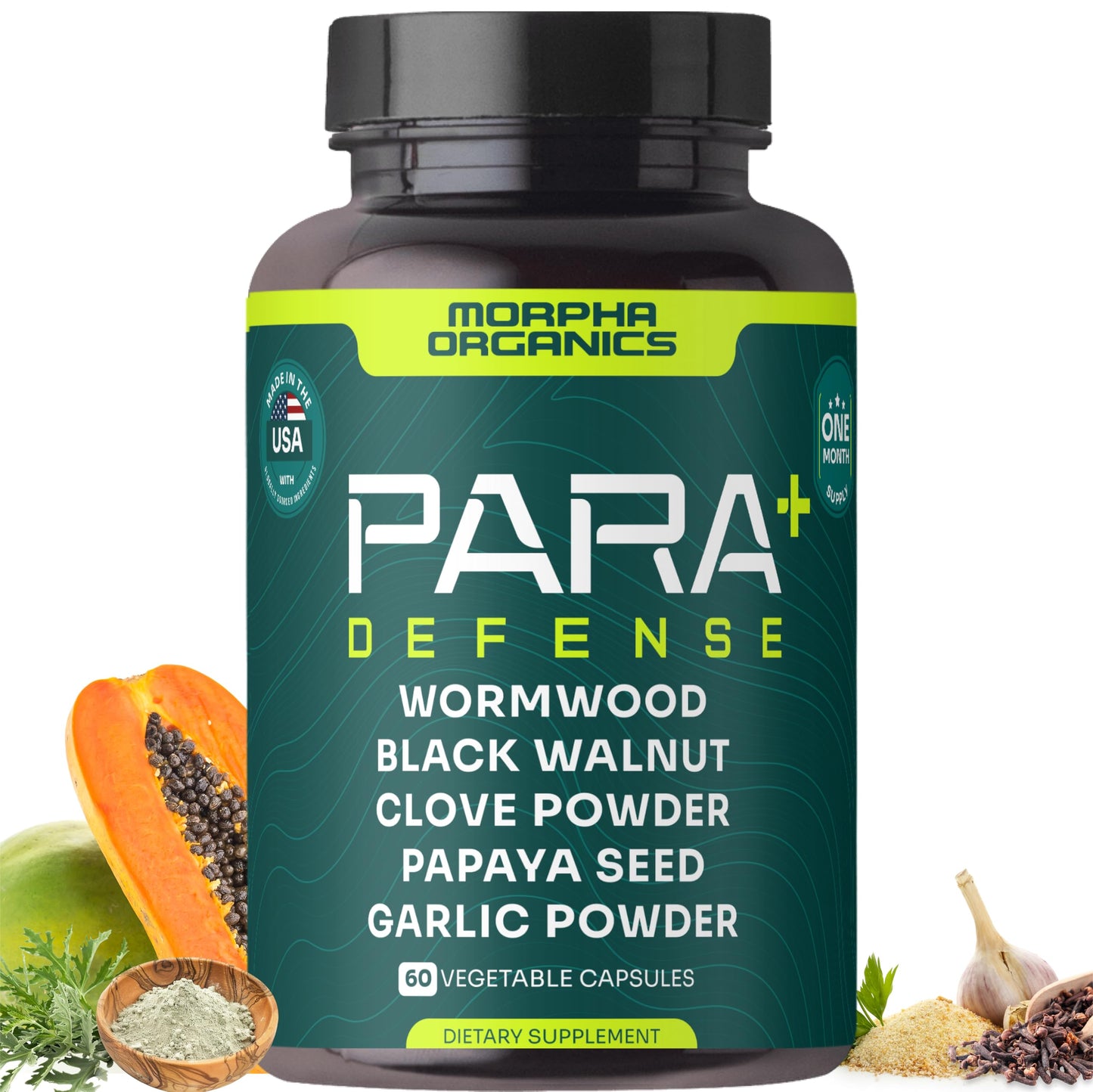 Morpha Organics Para Defense Digestive Cleanse & Detox 60 Capsules
