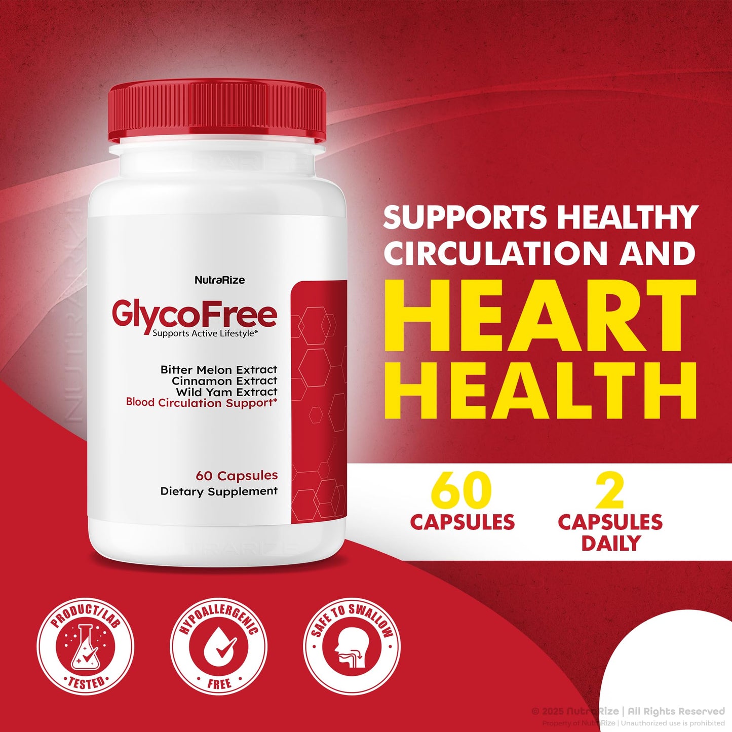 NutraRize GlycoFree Capsules, 300 Capsules