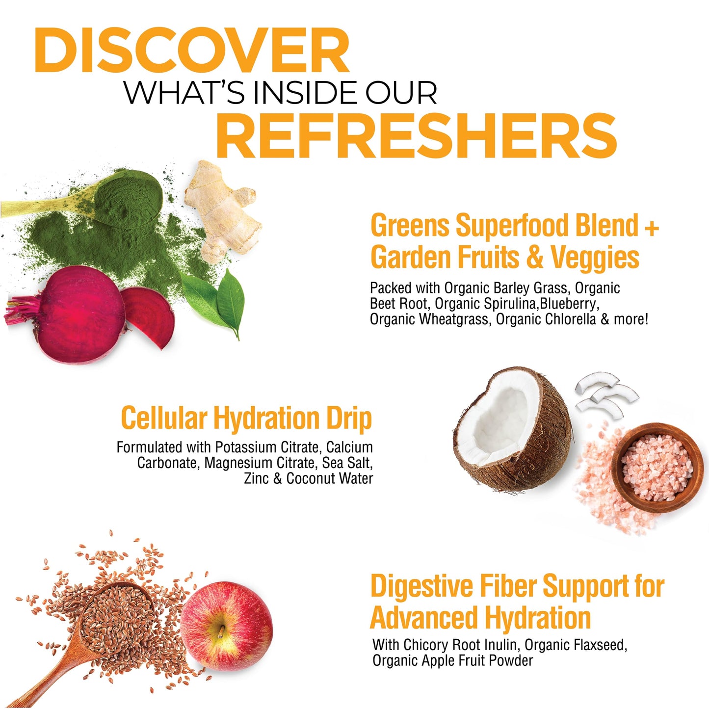 Country Farms Refreshers, Super Greens and Electrolytes Piña Colada Powder 6.98 Ounce