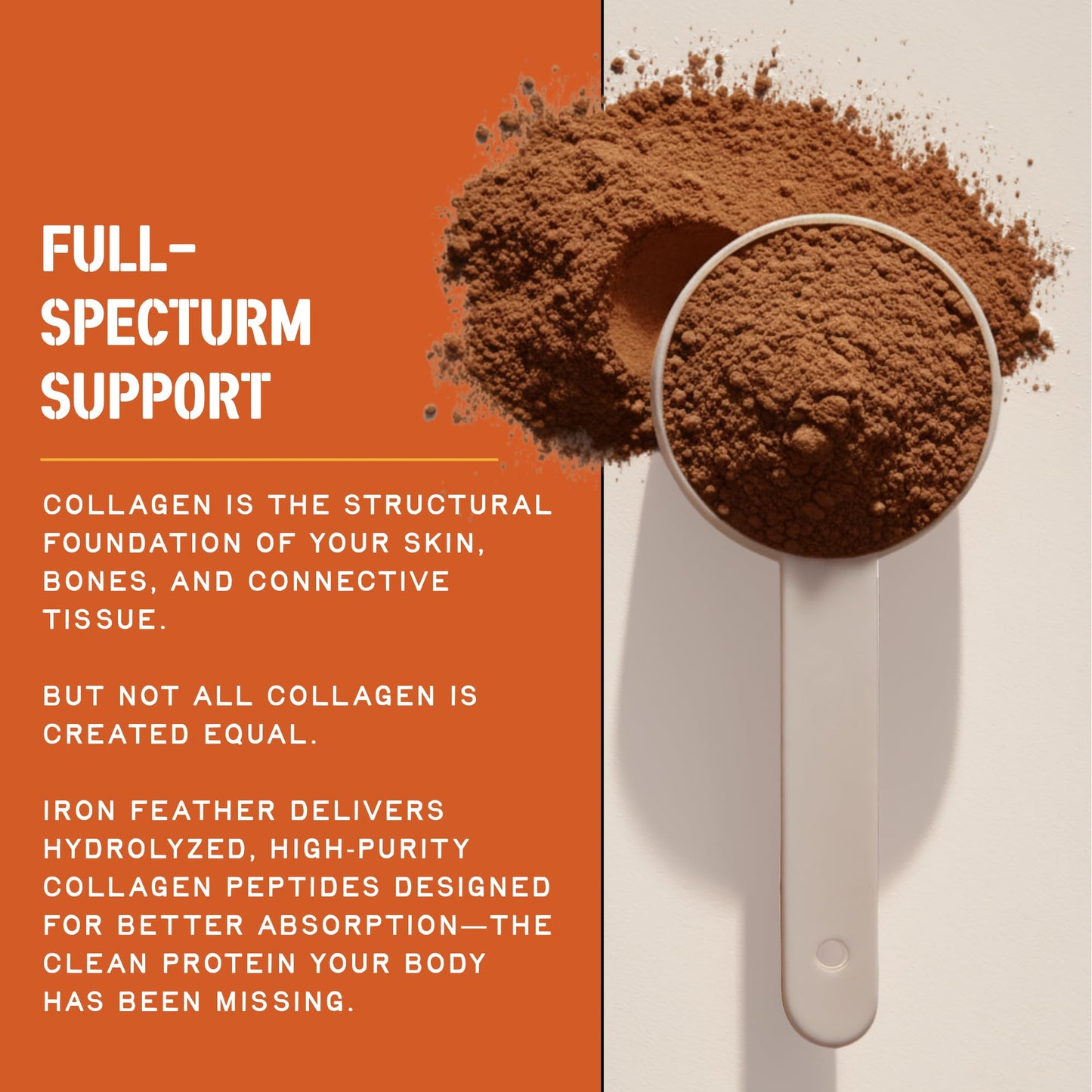 CleanForm Nutrition Iron Feather Collagen Powder 10.32 oz