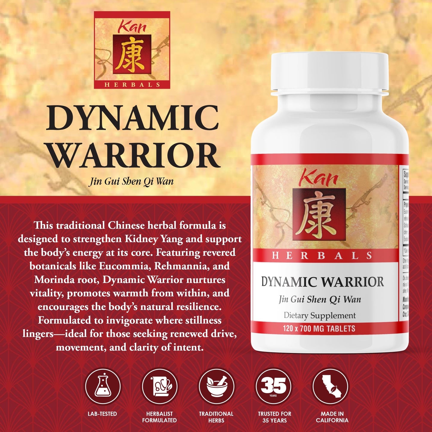 Kan Herbs Dynamic Warrior Tablet, 120