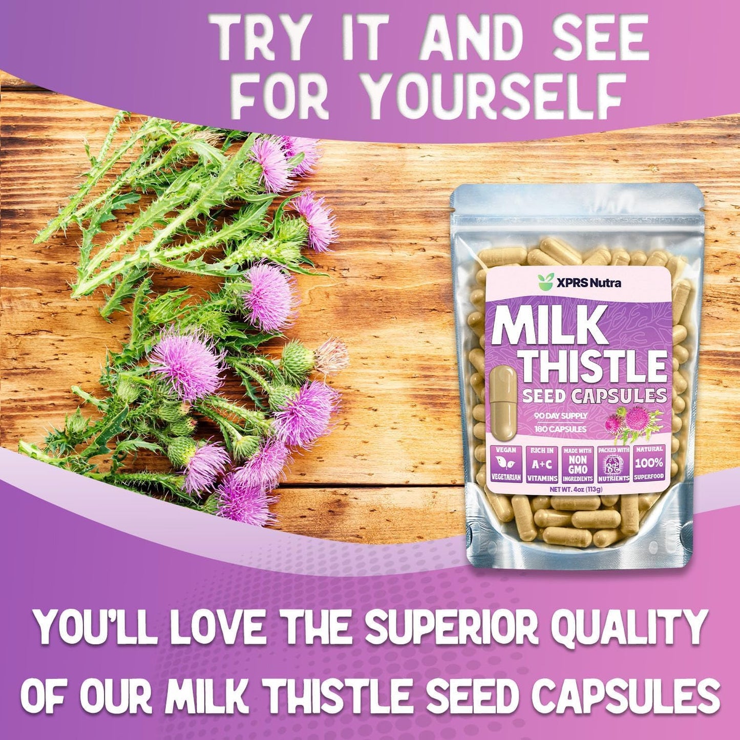 XPRS Nutra Milk Thistle Seed Capsules, 180 Capsules