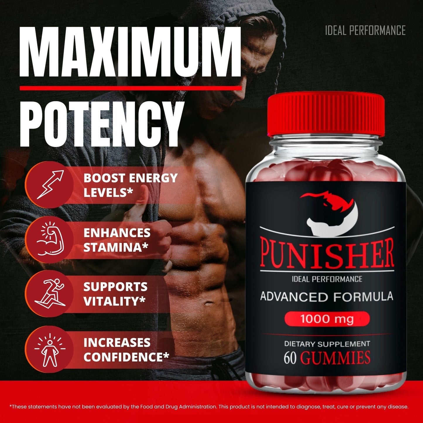 IDEAL PERFORMANCE Punisher Gummies 120 Gummies