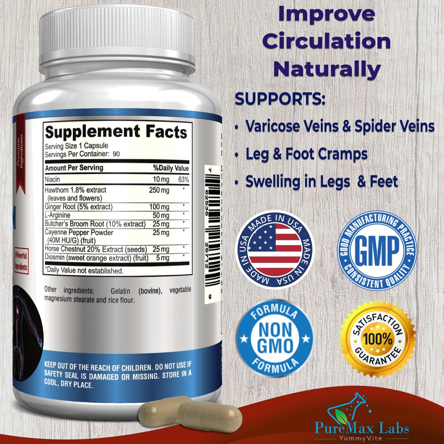 YUMMYVITE Blood Circulation Supplement Capsule 90