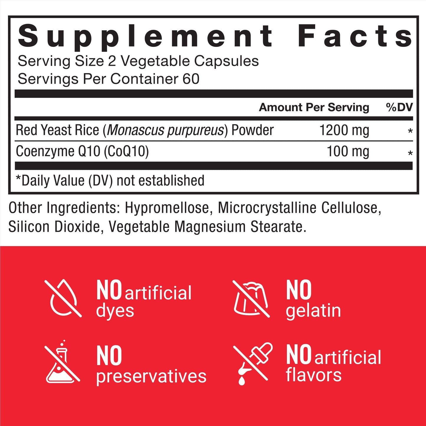 Force Factor Red Yeast Rice + CoQ10 Supplement 120 Capsules