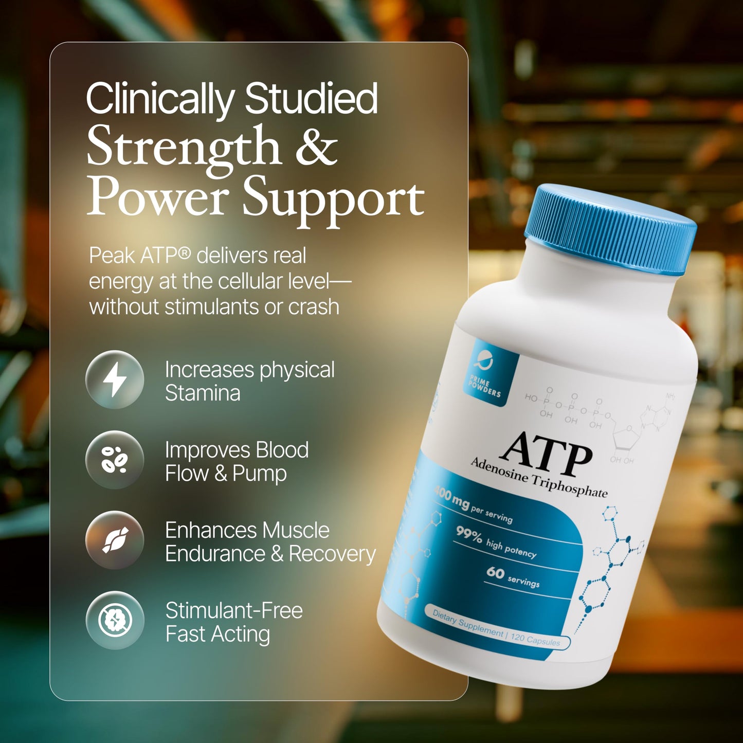 Prime Powders ATP Capsules, 120 Count