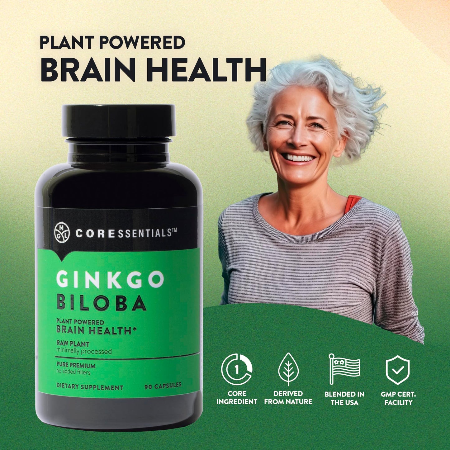 NGL Ginkgo Biloba Capsules 90 Count