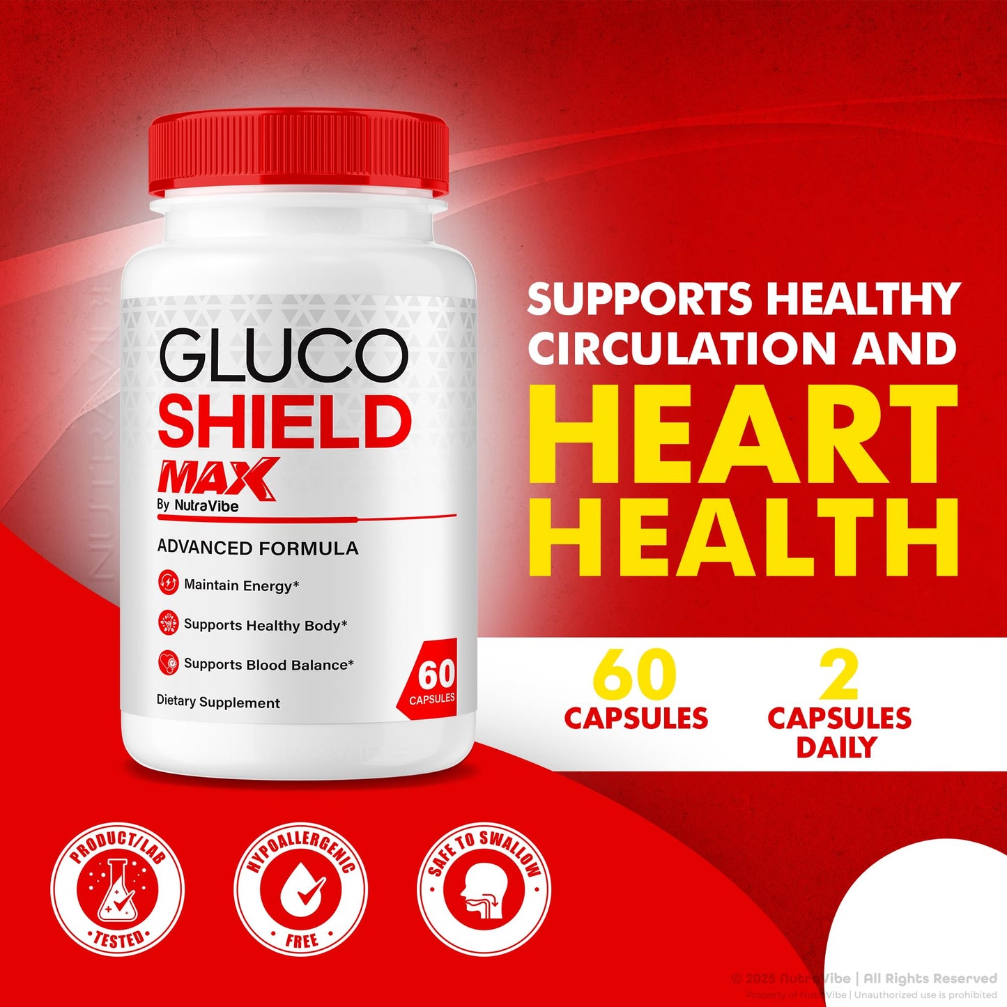 NutraVibe Gluco Shield Max Capsule, 120 Count