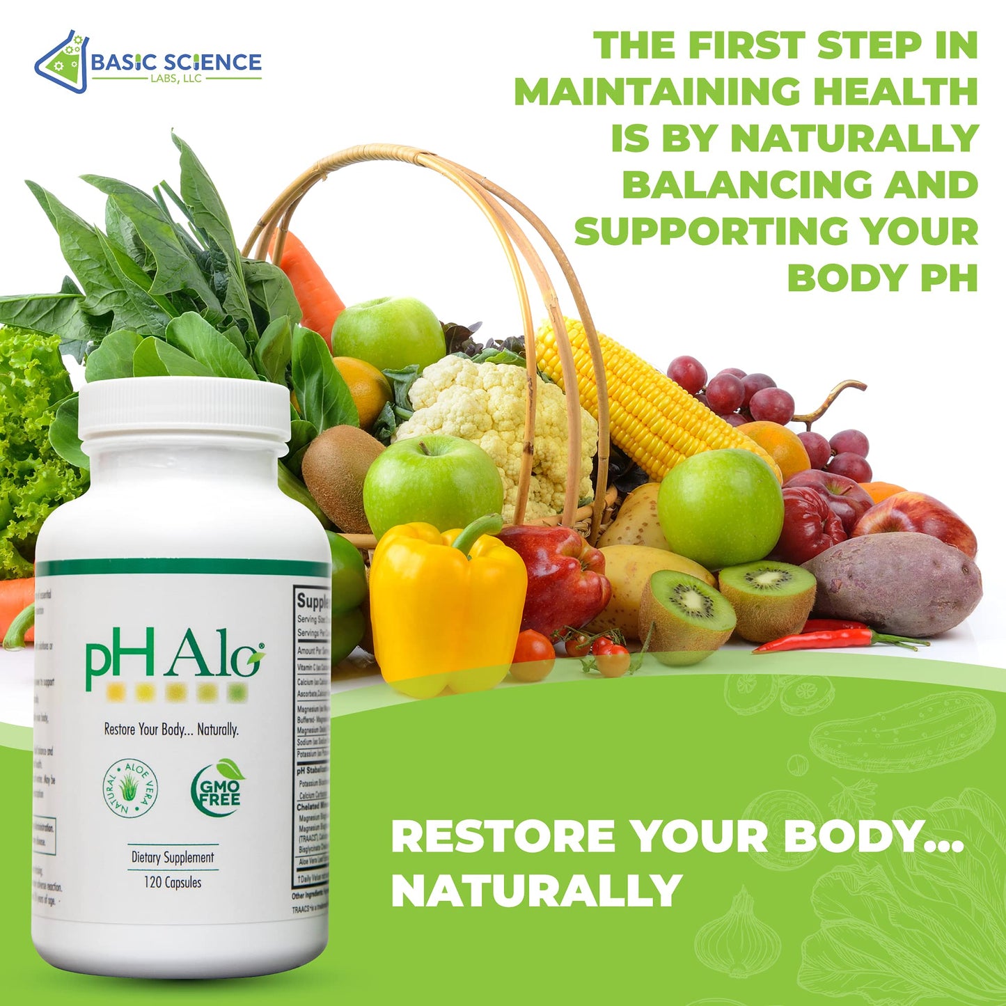 pHAlo pH Balance Supplement Capsules, 120 Count