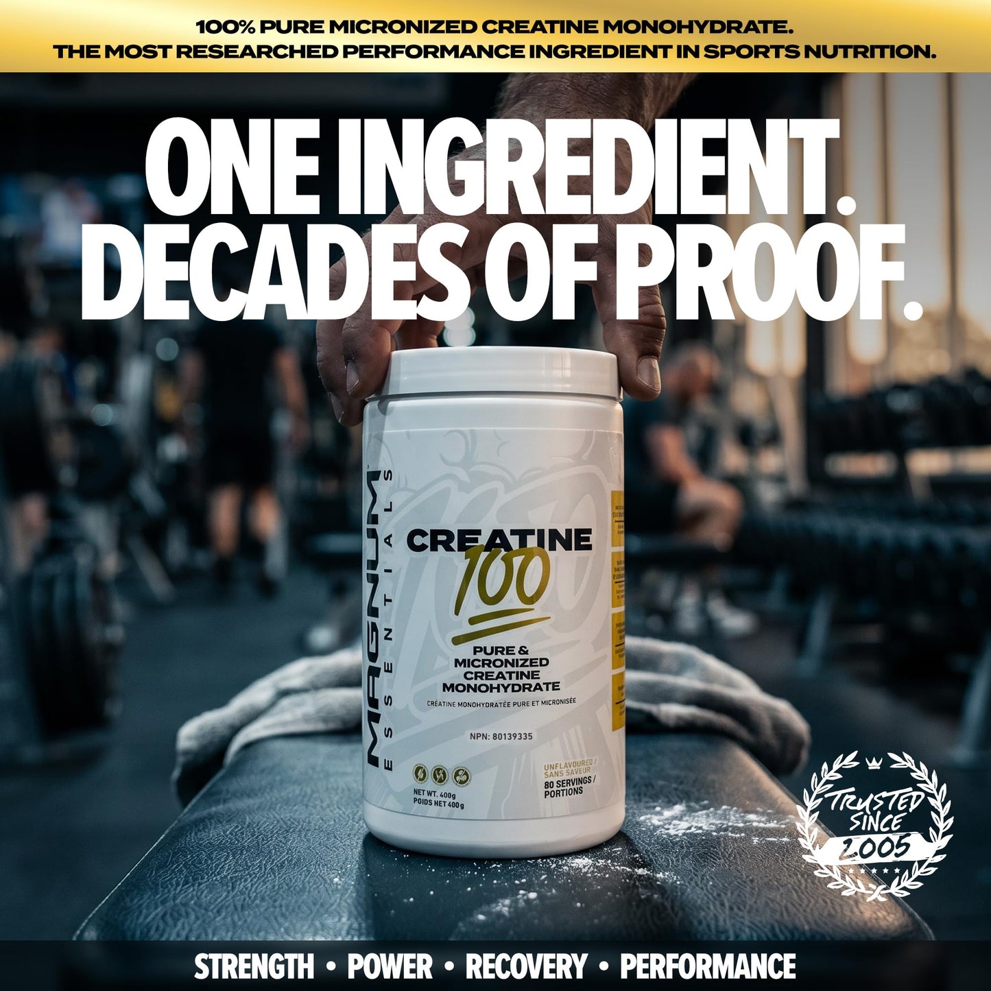 Magnum Creatine 100 Creatine Monohydrate Powder, 35.27 oz