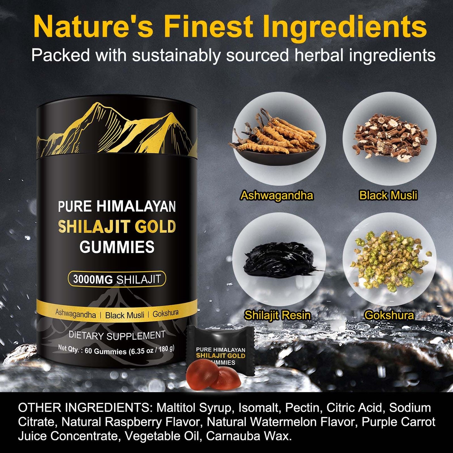 Vceeoy Shilajit Gummies, 60-Count