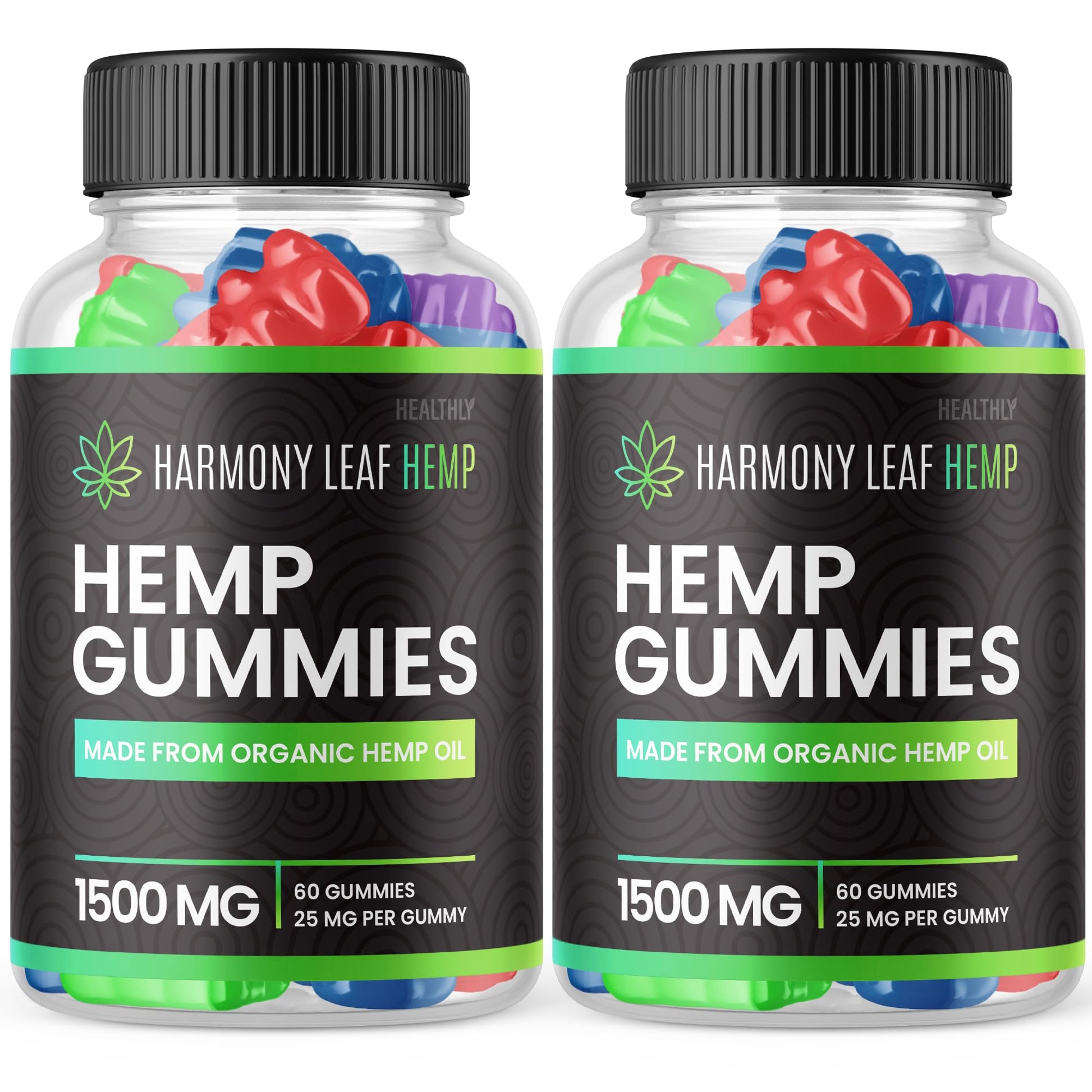 Purvia Harmony Leaf Hemp Gummies, 25 mg per Gummy, 120 Gummies