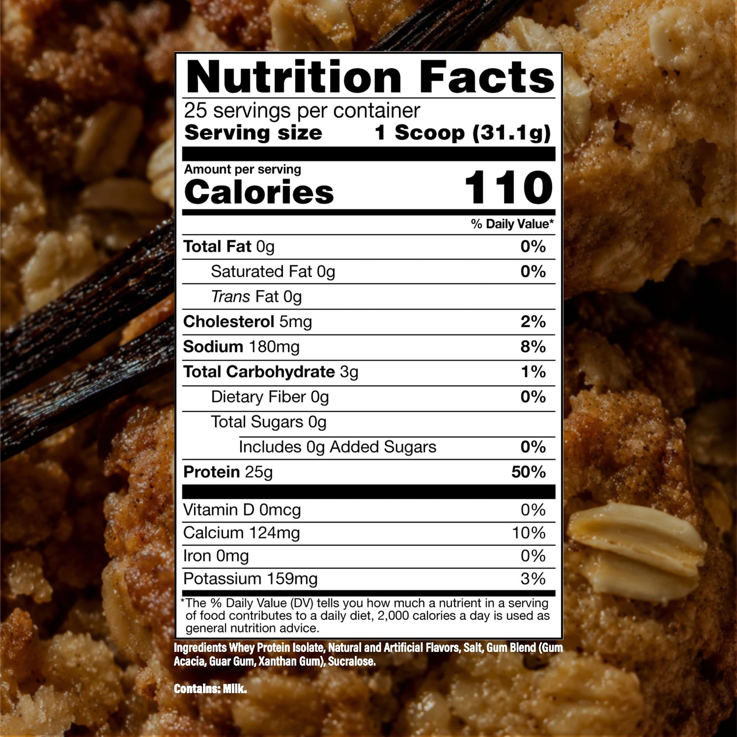 RAW Whey Isolate Protein Powder Vanilla Oatmeal Cookie, 25 Servings
