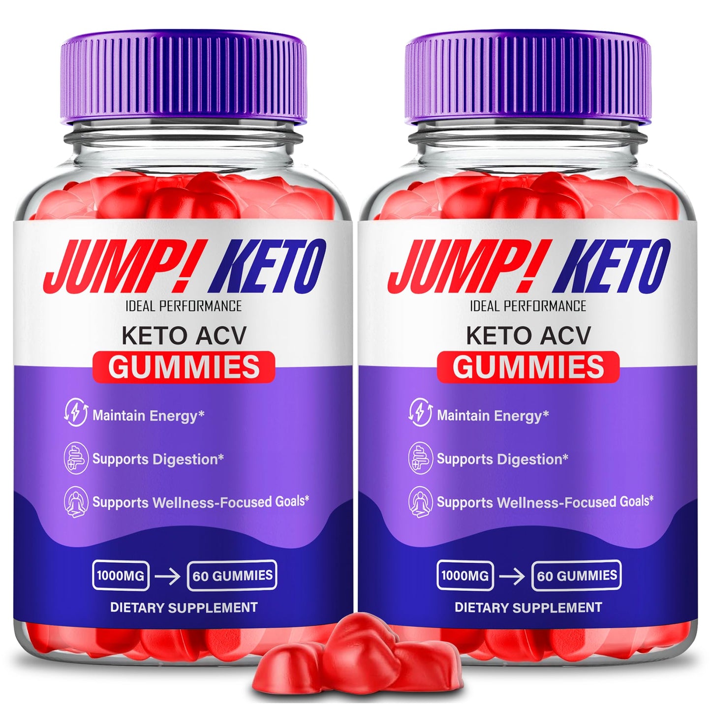 IDEAL PERFORMANCE Jump Keto Gummies ACV Supplement Gummies, Keto+ACV, 120 Gummies