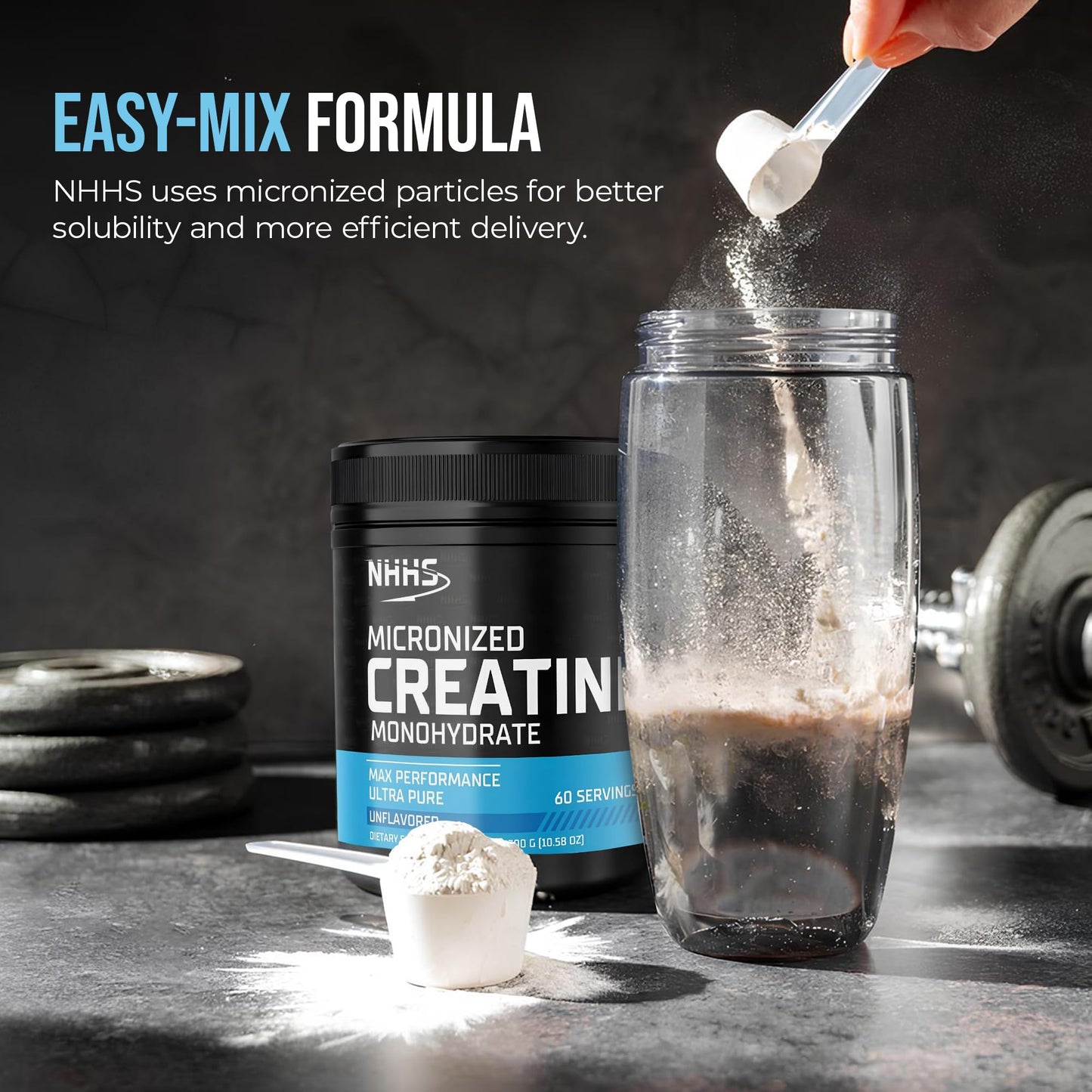 NHHS Micronized Creatine Monohydrate Powder 10.58 oz