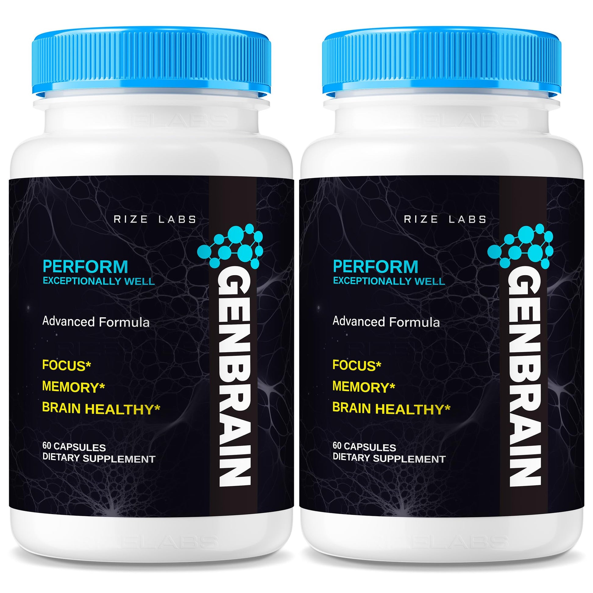 Rize Labs GenBrain Memory Supplement, 120 Capsules
