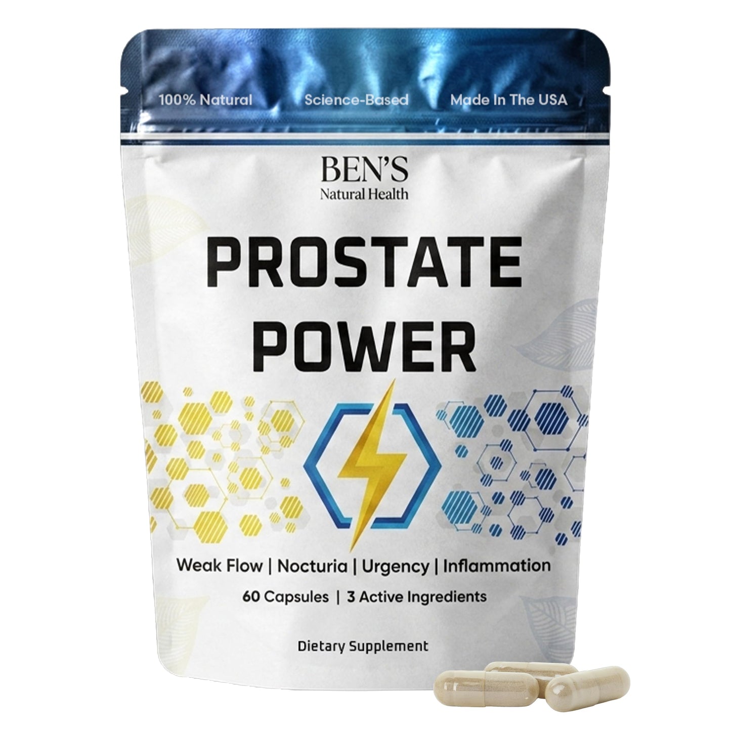 Ben's Natural Health Prostate Power Supplement Capsules 60 Count