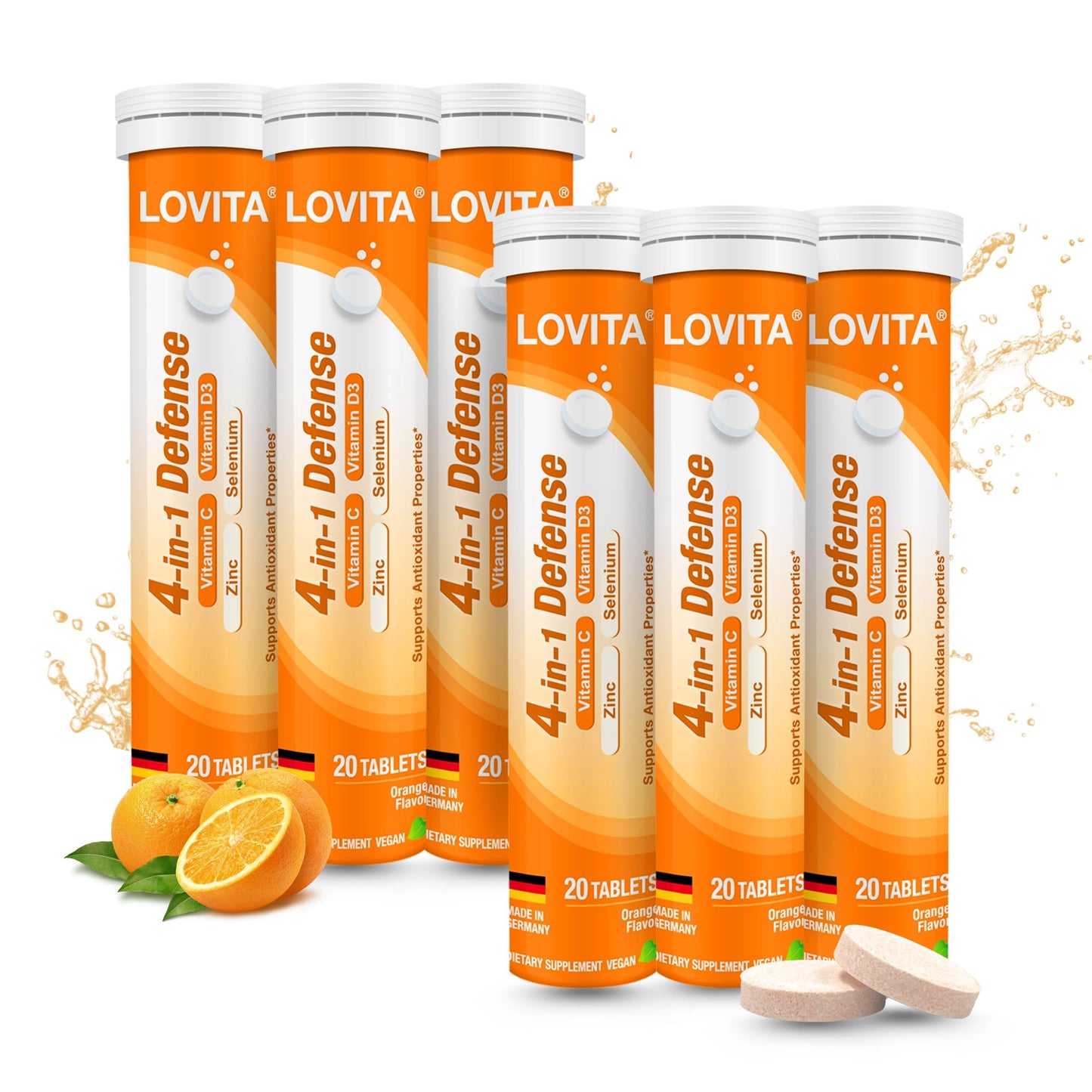 LOVITA 4-in-1 Defense Vitamin C Immune Support Tablets 120